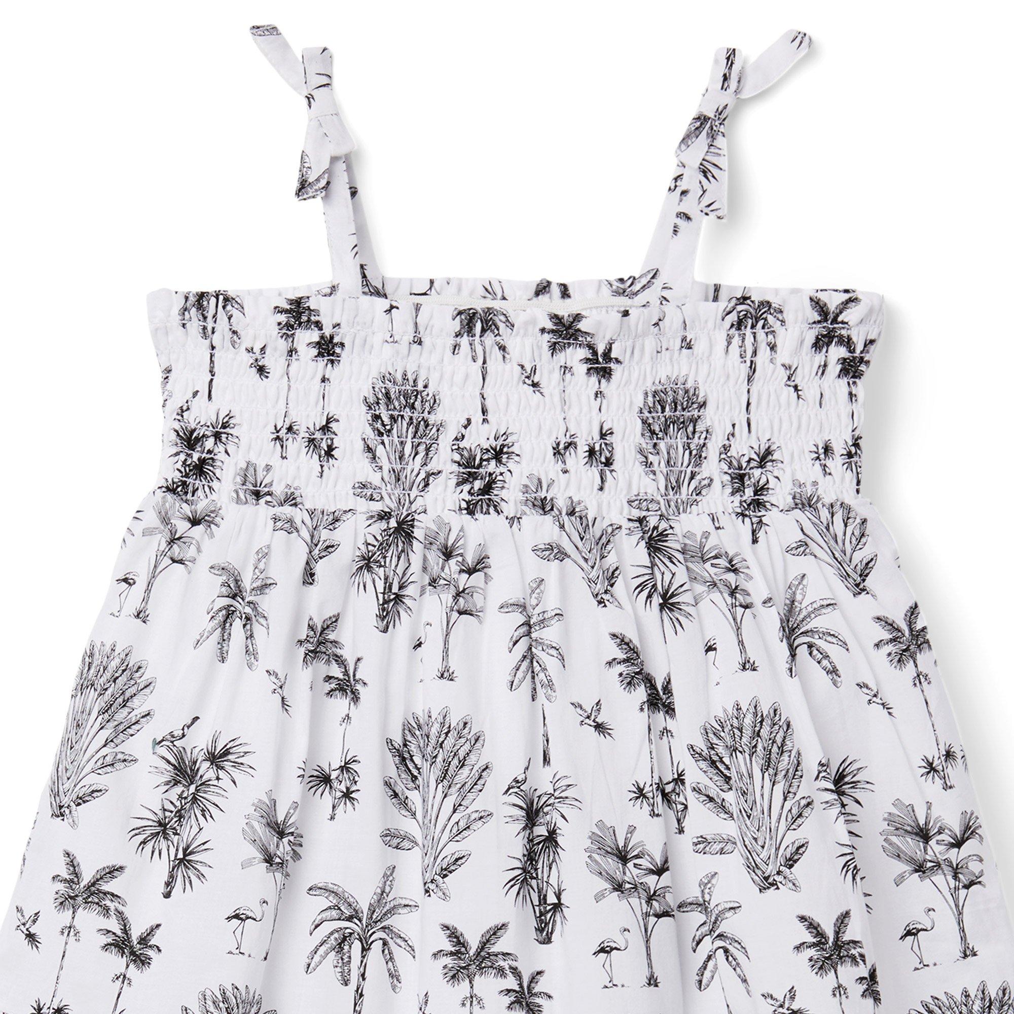 Palm Toile Smocked Dress image number 2