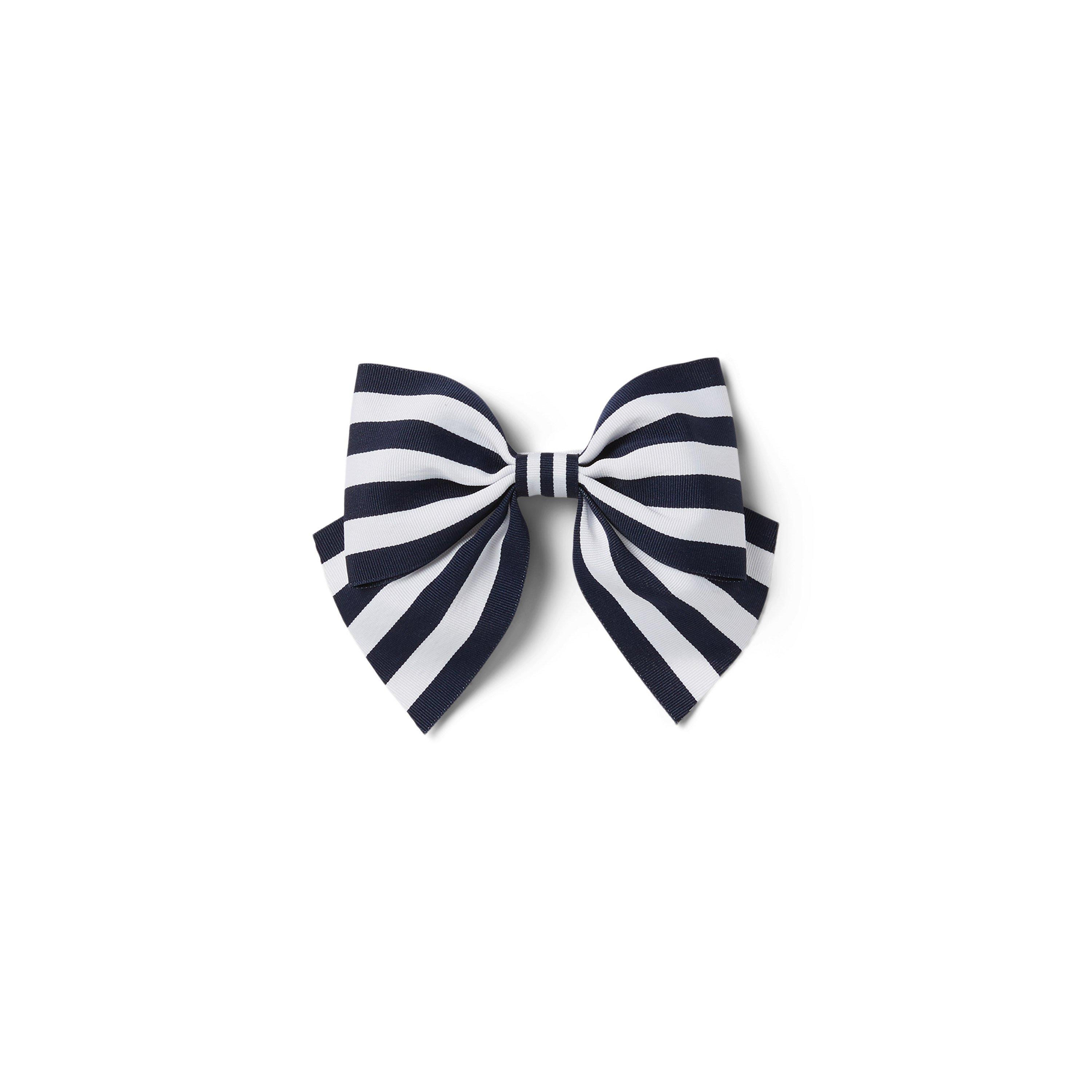 Striped Bow Barrette image number 0