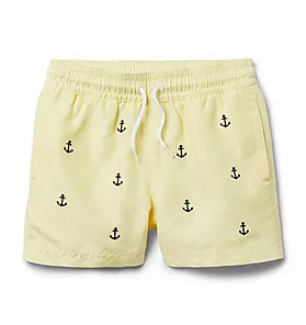Embroidered Anchor Swim Trunk