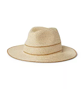 Gold Stripe Straw Sun Hat
