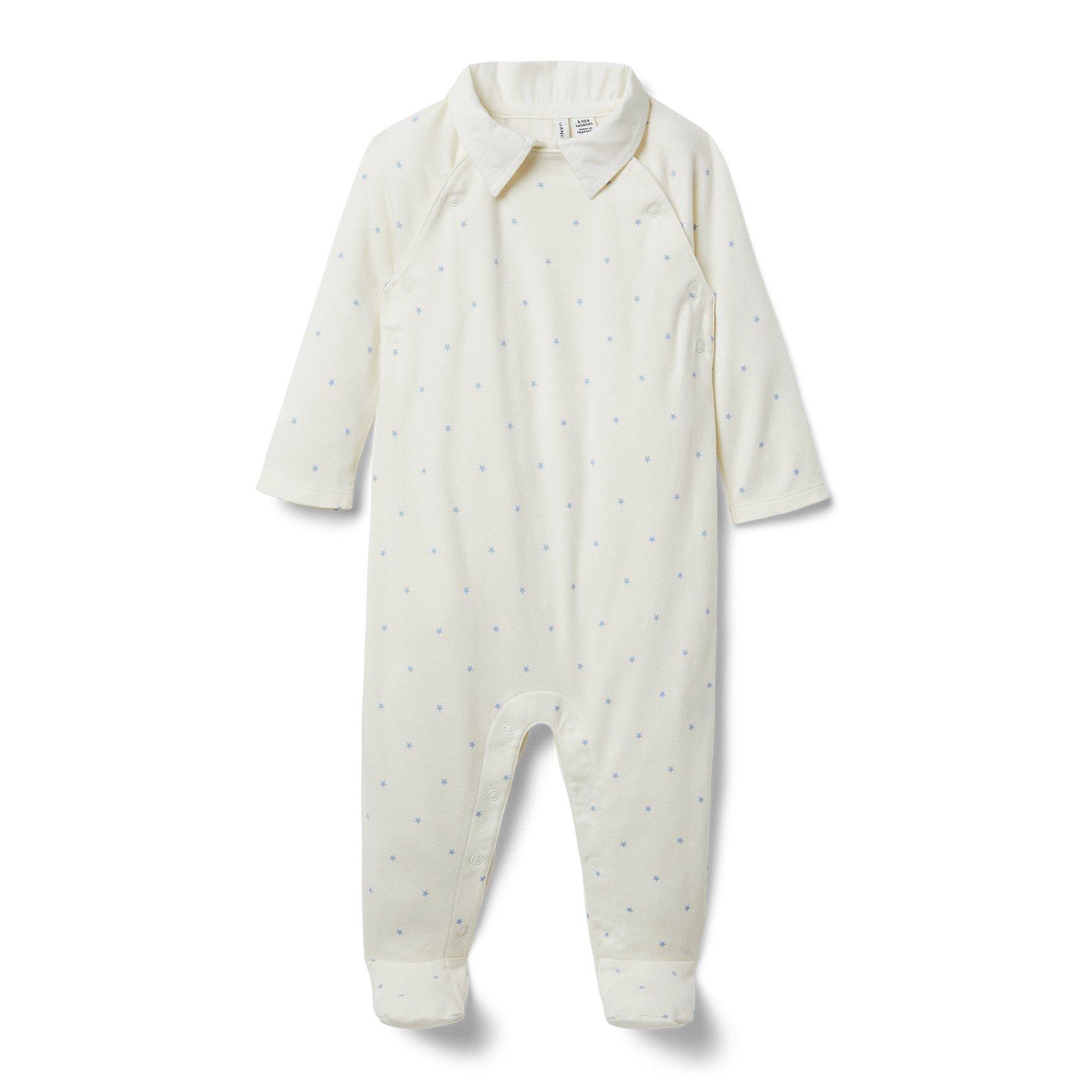 Baby Star Print Collared 1-Piece image number 0