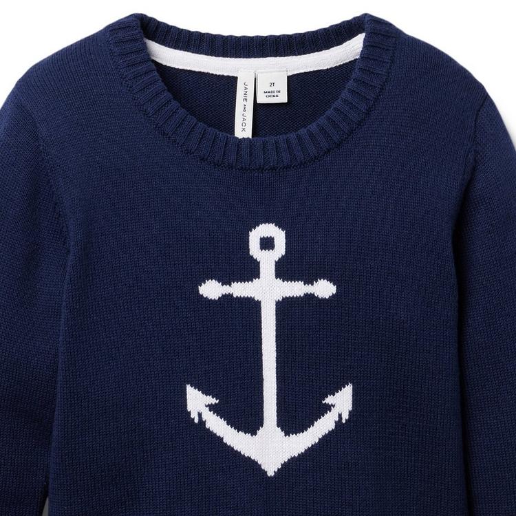 Boy Connor Navy Tiger Sweater by Janie and Jack