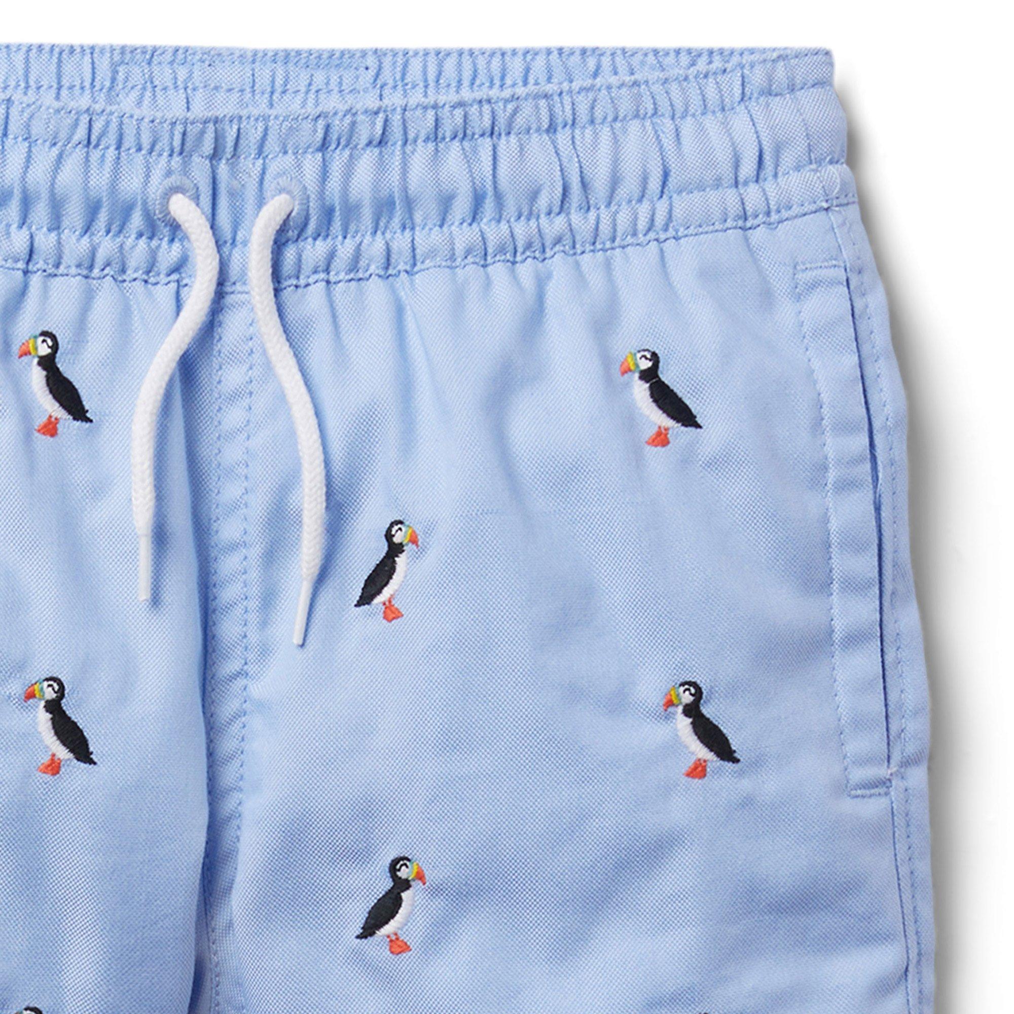 Embroidered Puffin Swim Trunk image number 2