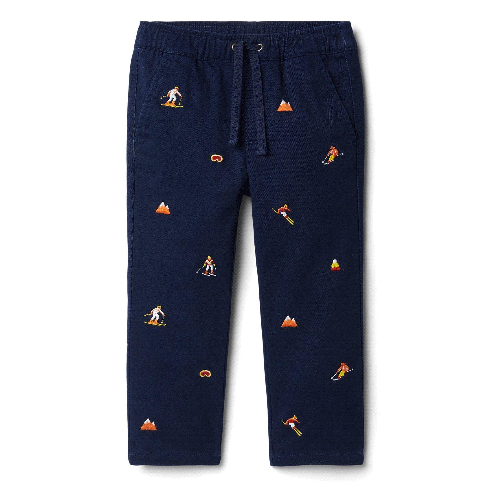 Ski Embroidered Twill Pant