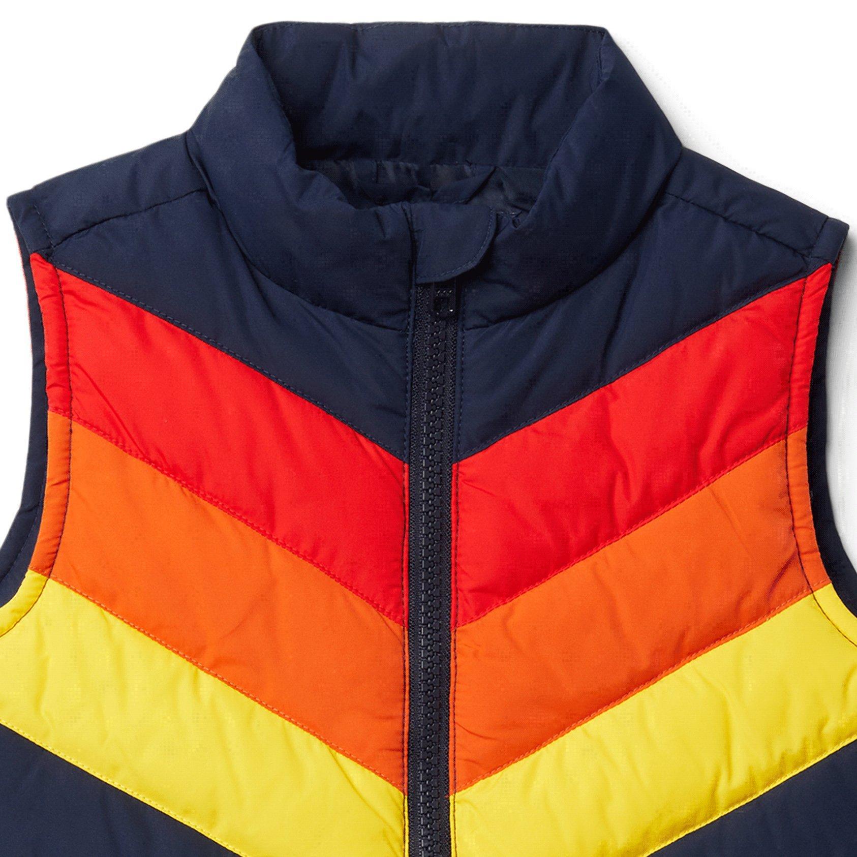 Striped shop puffer vest