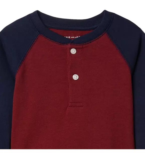 Colorblocked Henley Tee image number 2