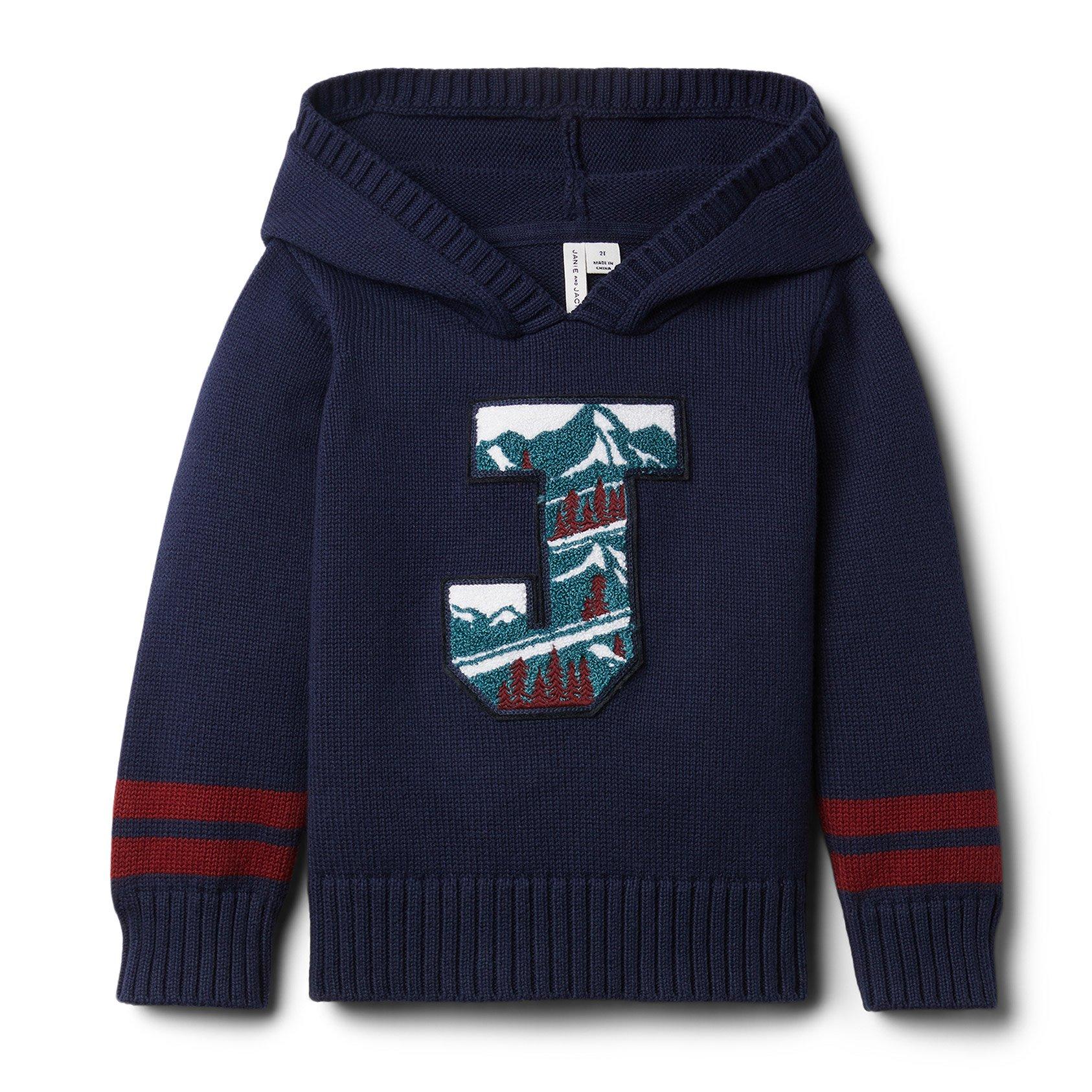 Hooded J Patch Sweater image number 0