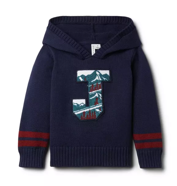 Hooded J Patch Sweater