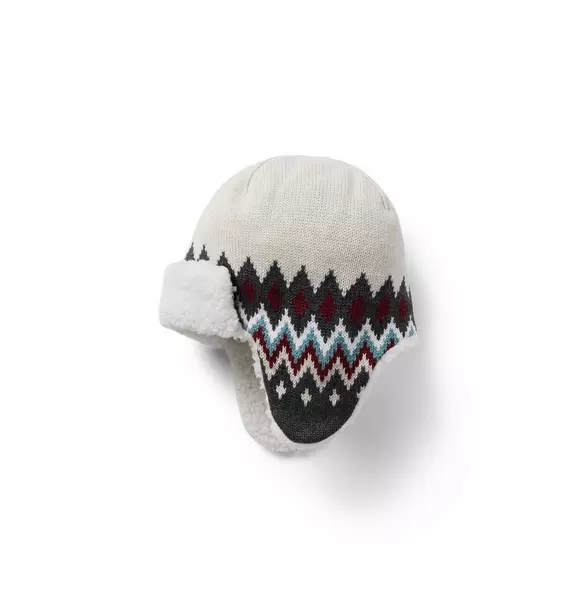 Fair Isle Sherpa-Lined Trapper Hat