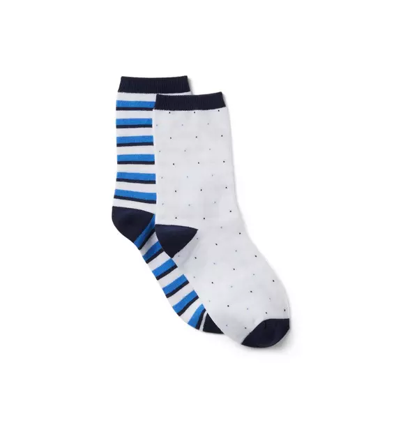 Striped And Dot Sock 2-Pack