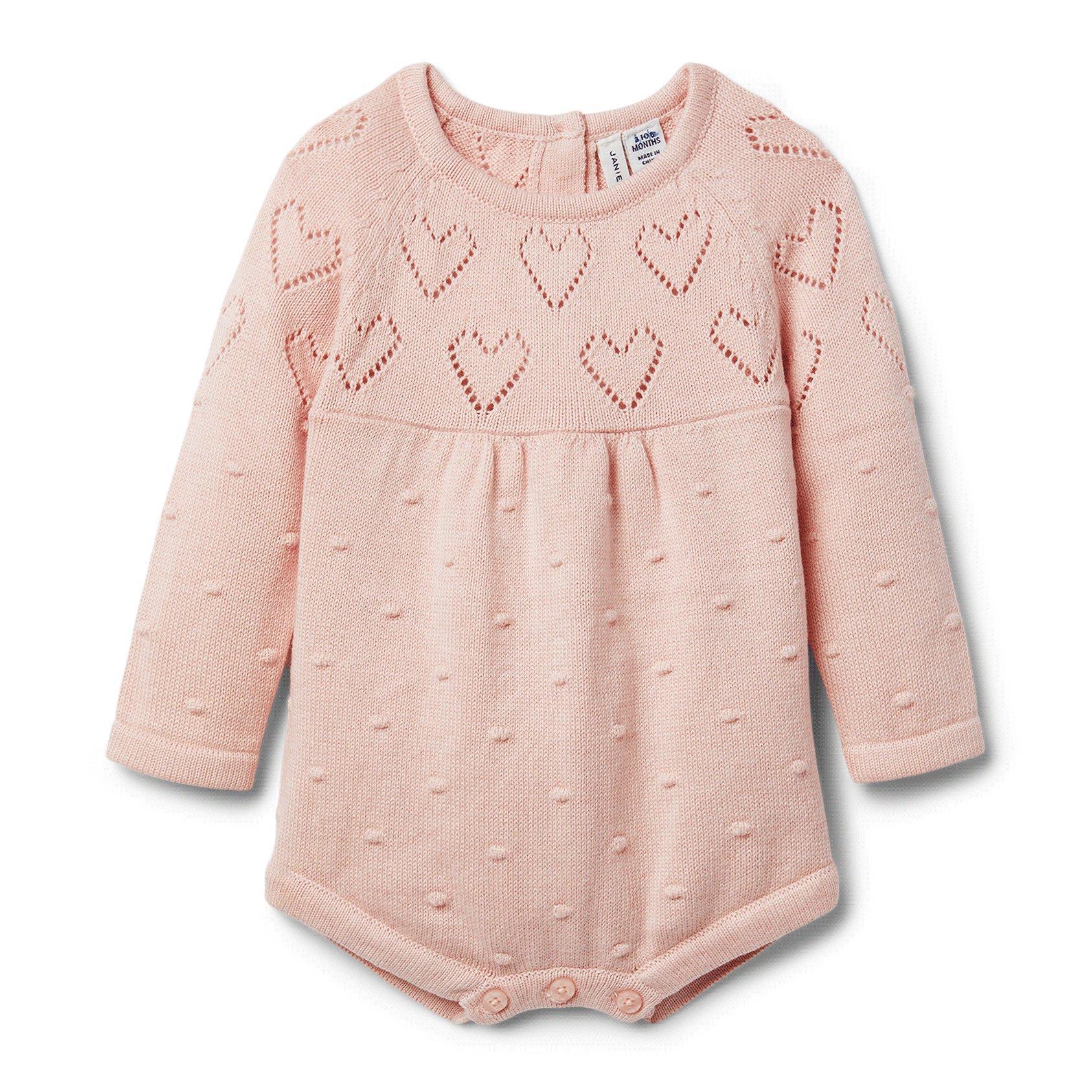Baby Heart Sweater Romper image number 0