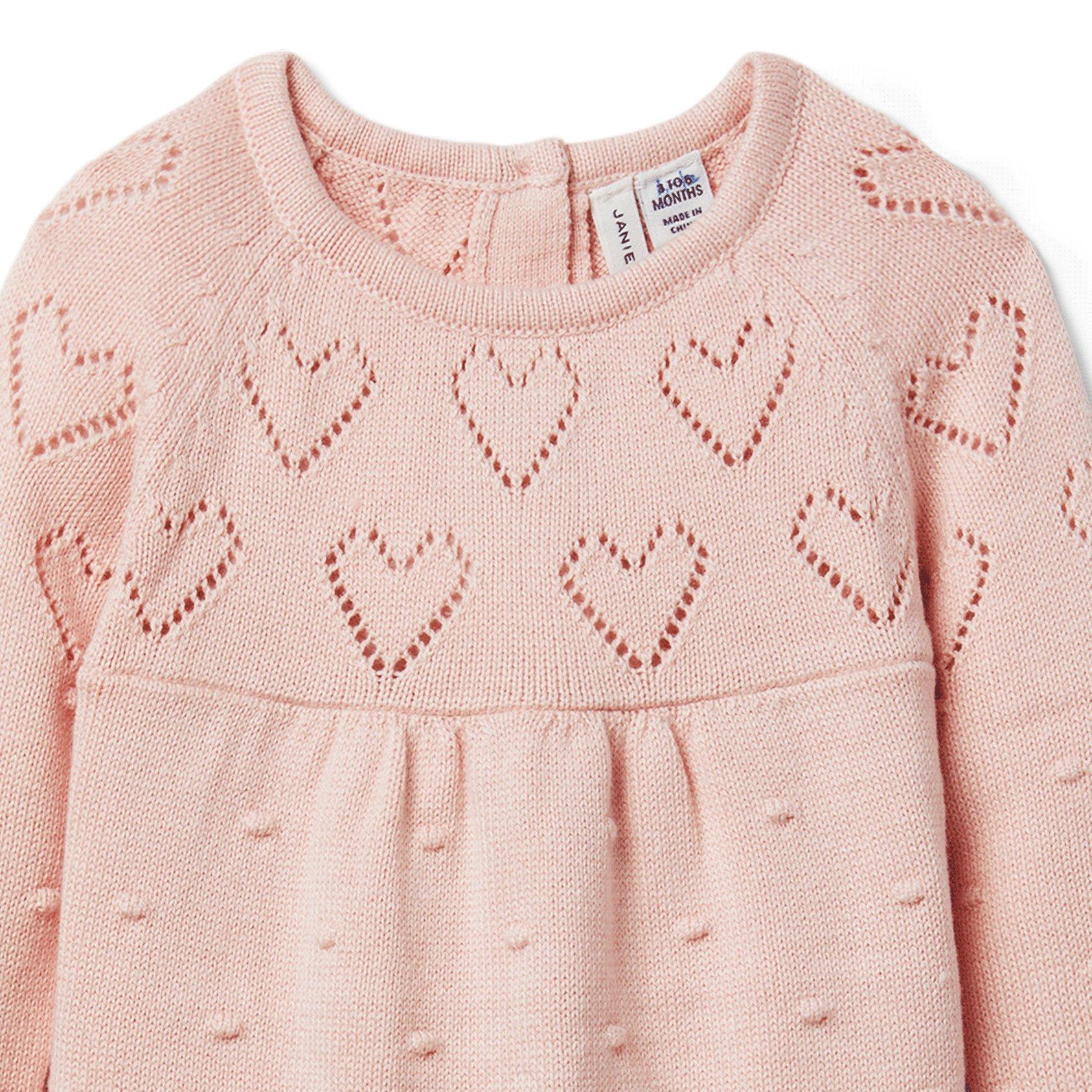 Baby Heart Sweater Romper image number 2