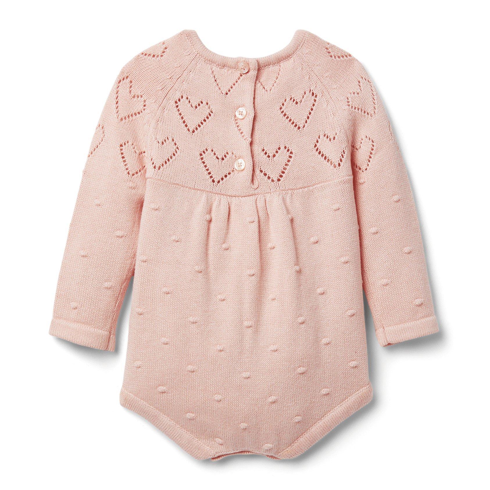 Baby Heart Sweater Romper image number 1