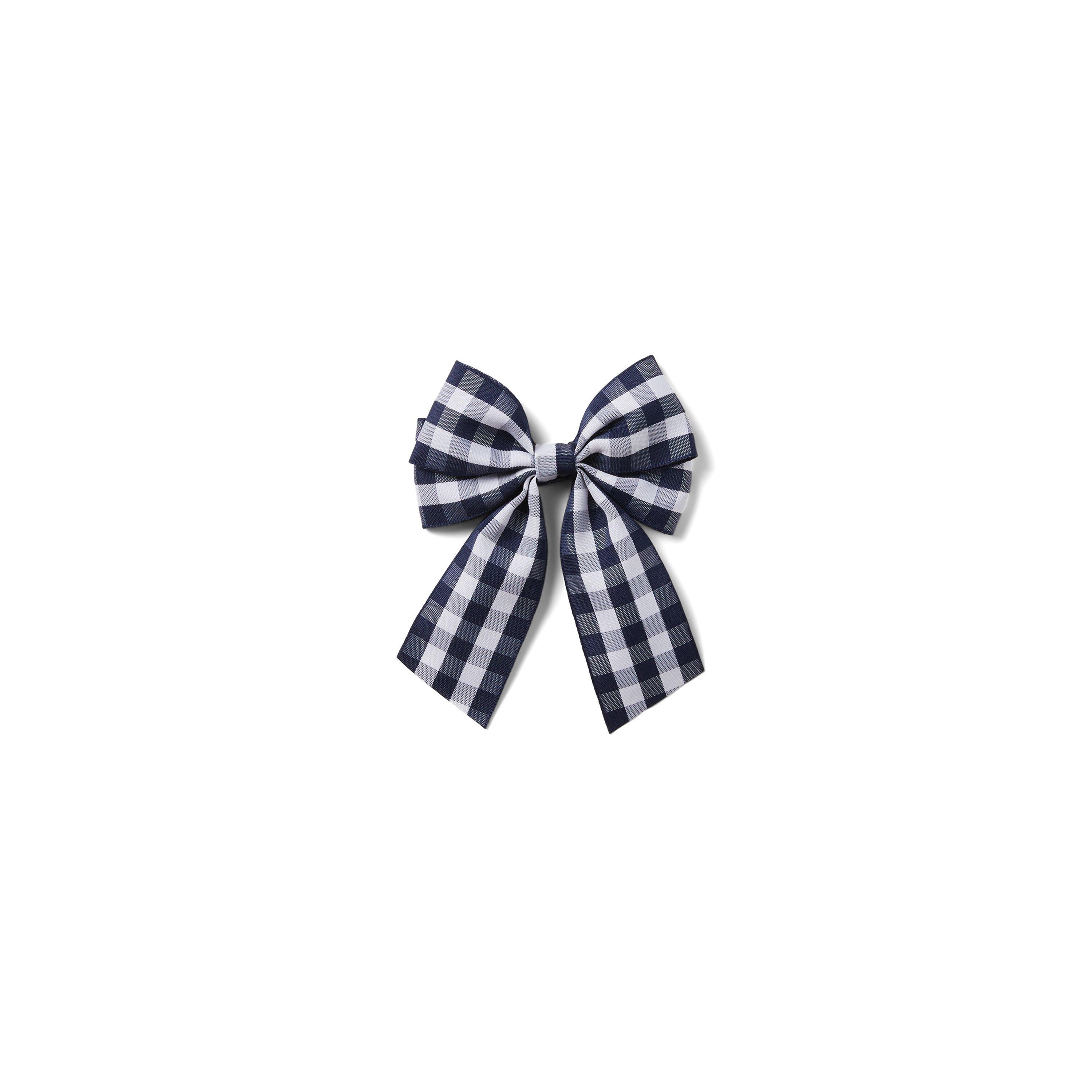 Gingham Bow Barrette image number 0