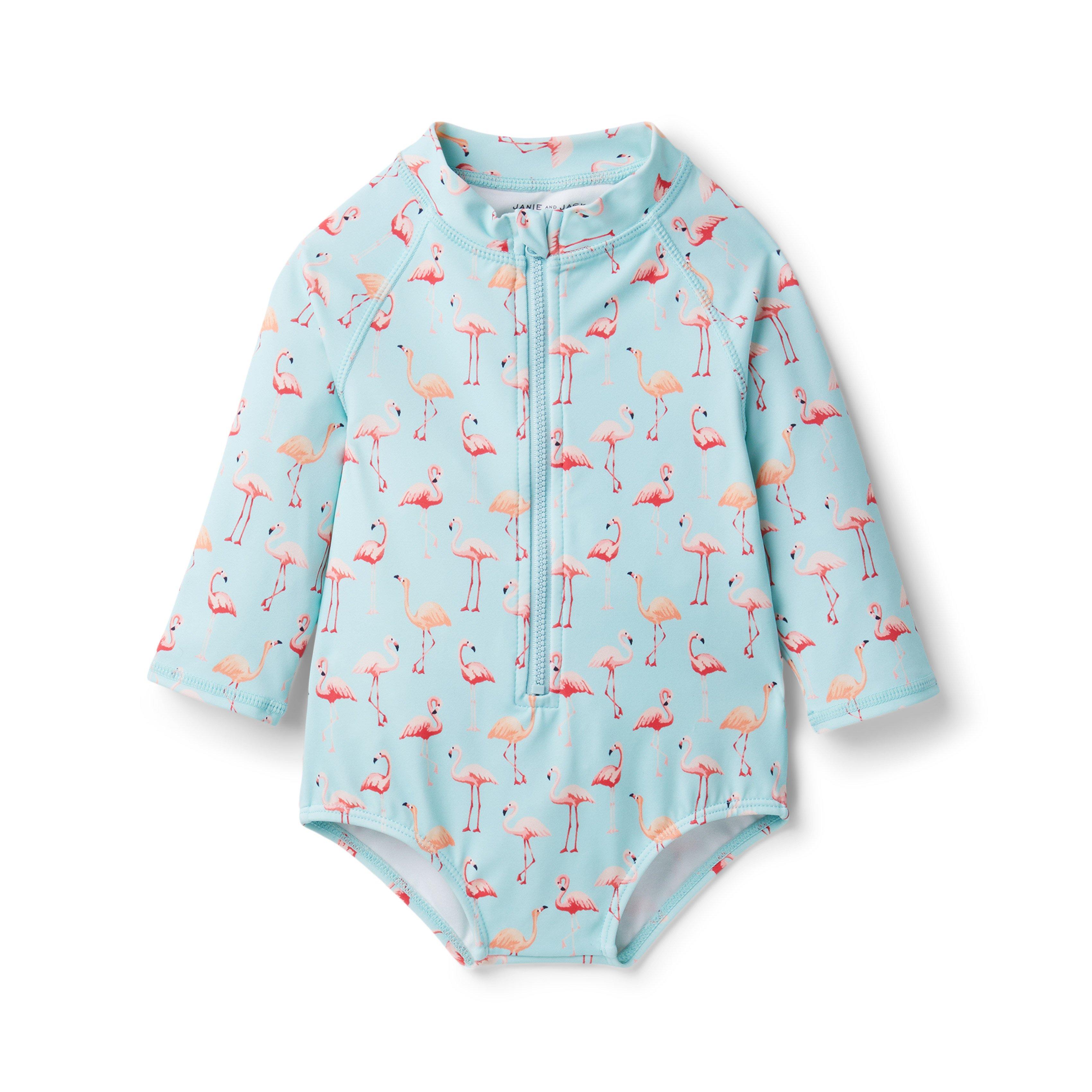 Baby Flamingo Rash Guard Swimsuit image number 0