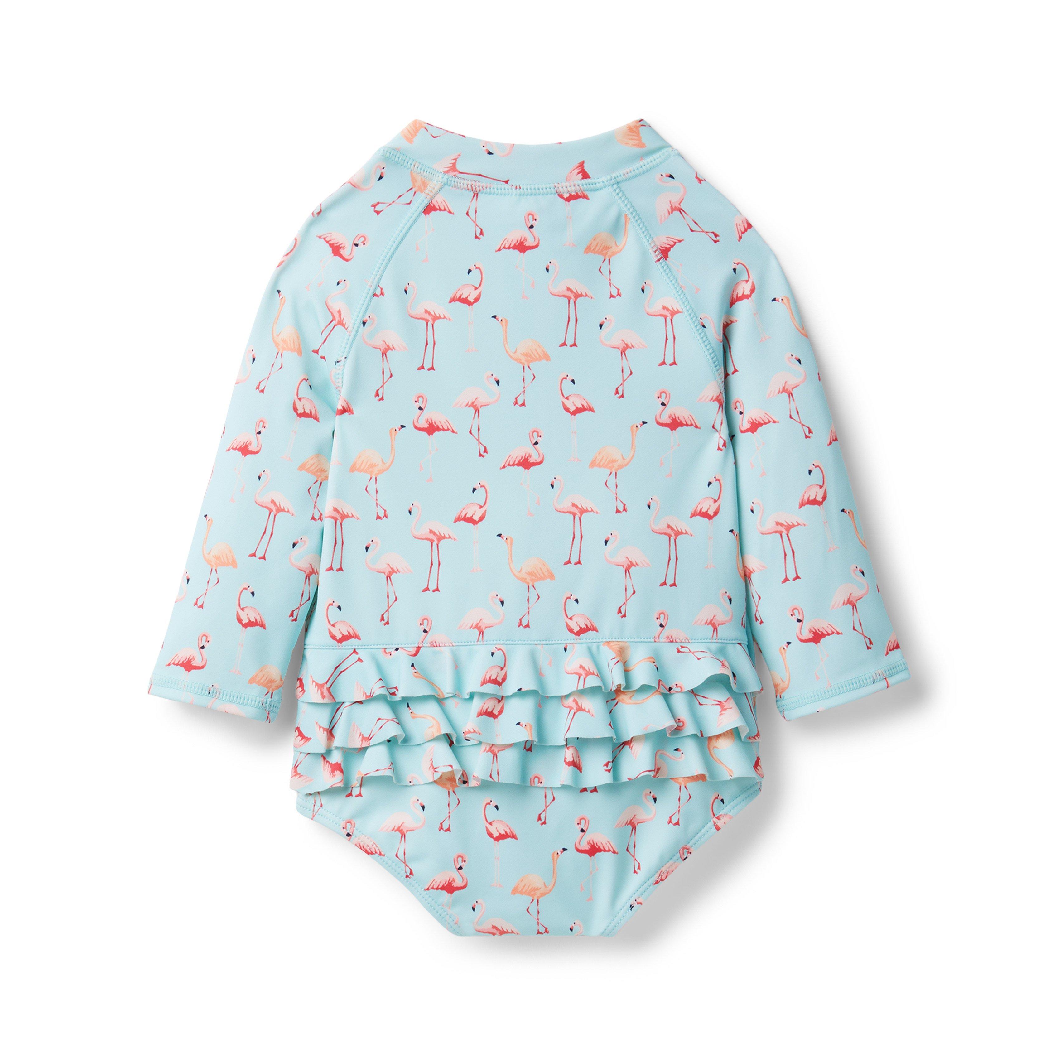 Baby Flamingo Rash Guard Swimsuit image number 1
