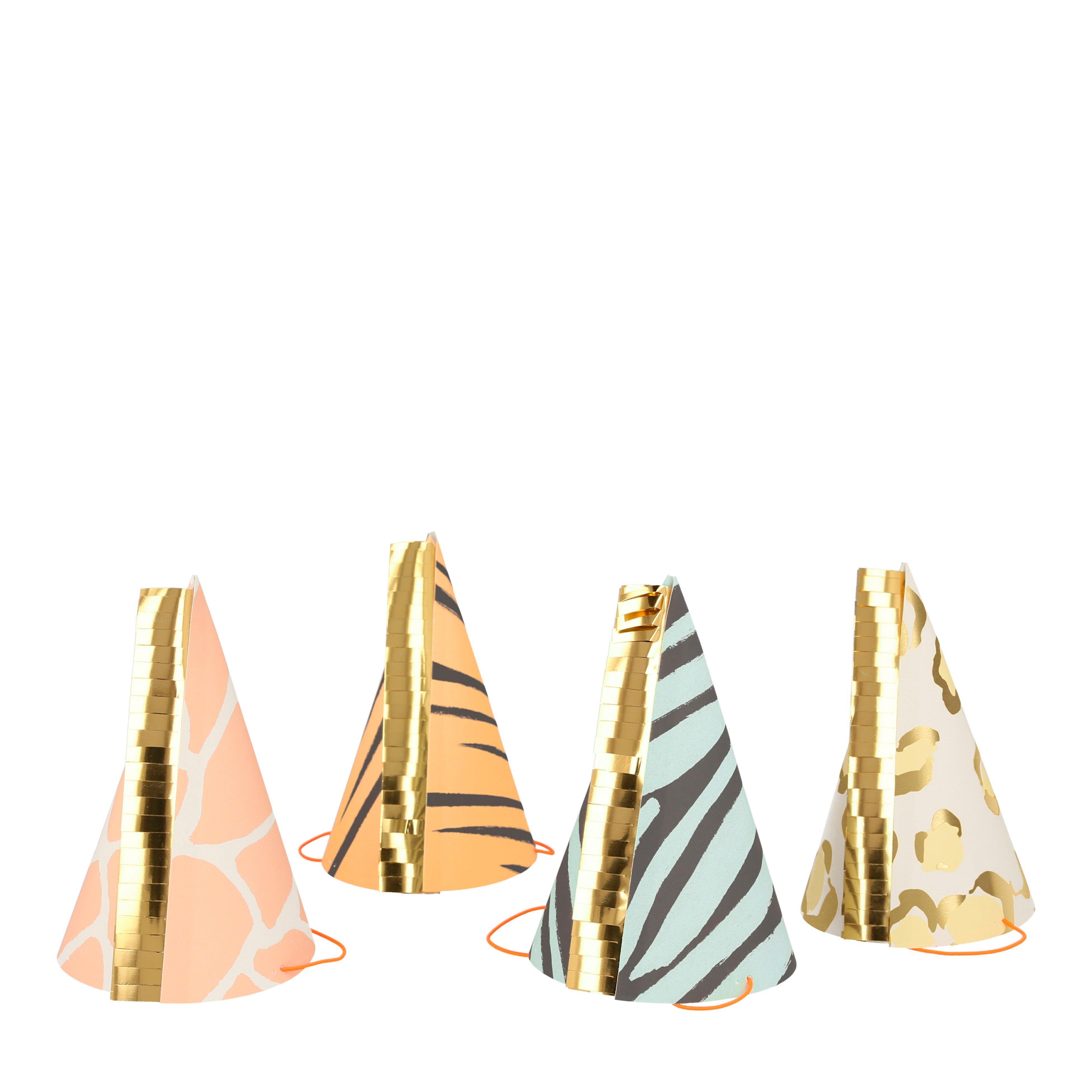 Meri Meri Safari Animal Party Hat Set  image number 0