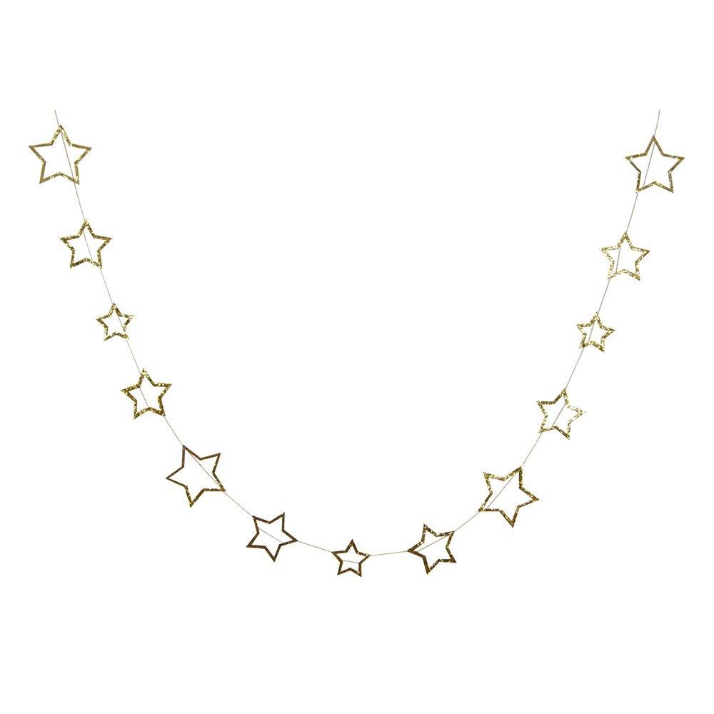 Meri Meri Gold Star Glitter Garland image number 0