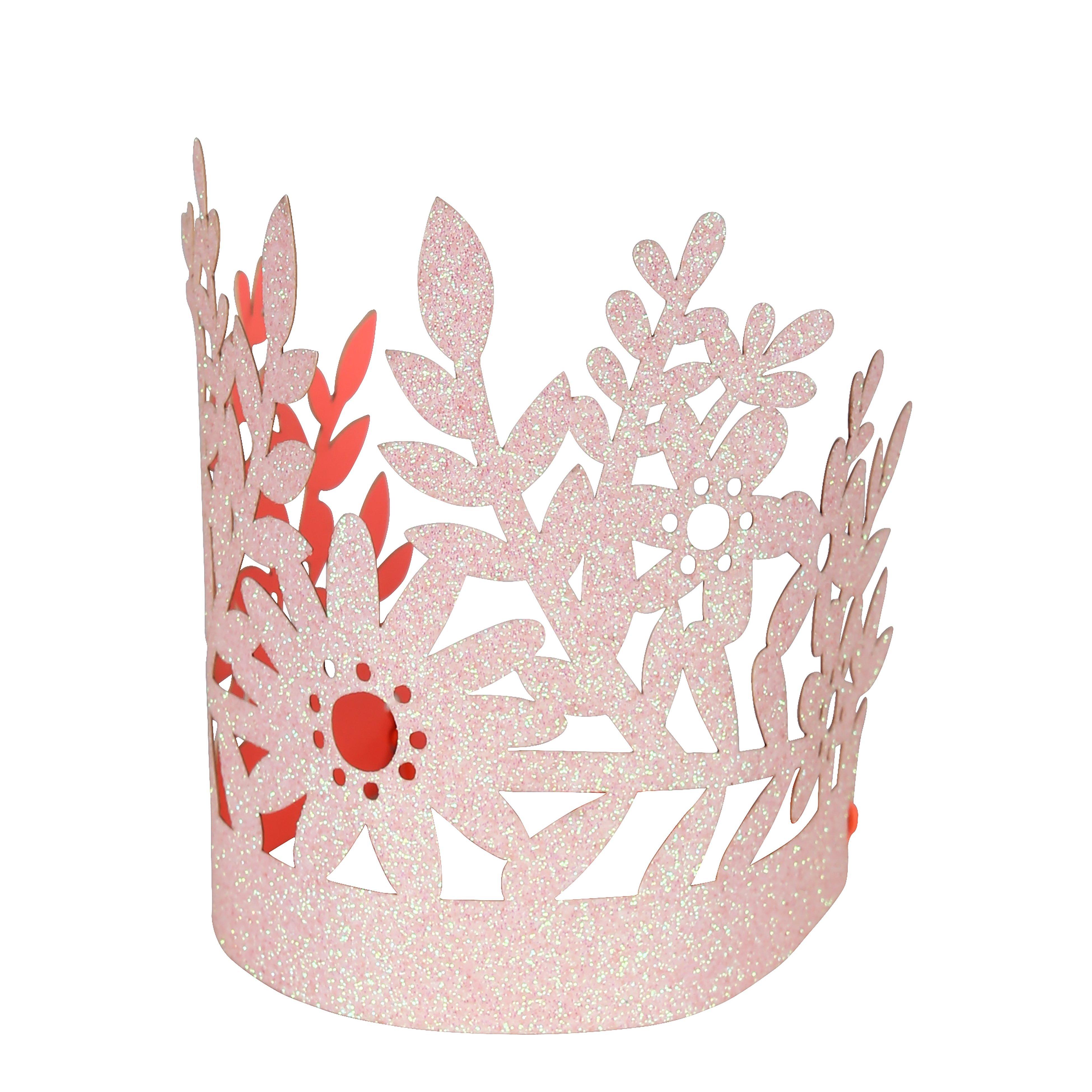 Meri Meri Pink Glitter Party Crown Set image number 0