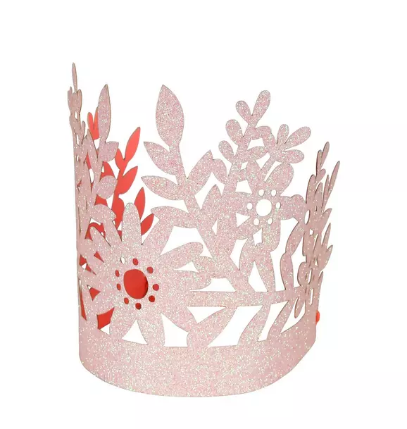Meri Meri Pink Glitter Party Crown Set