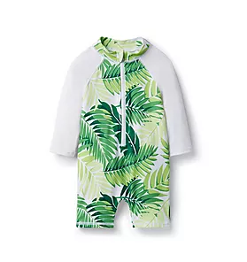 Baby Palm Leaf Rash Guard 1-Piece