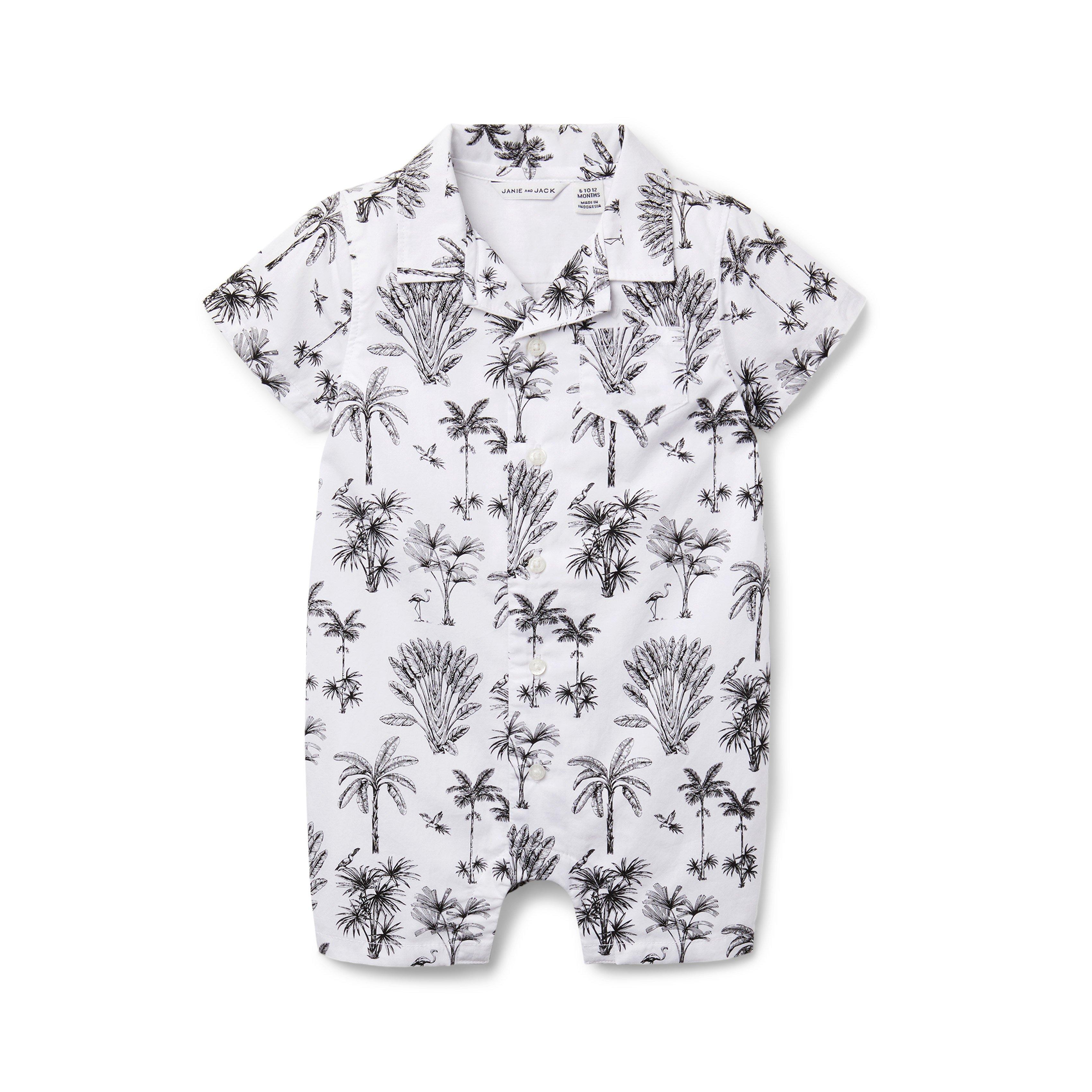 Baby Palm Toile Romper image number 0