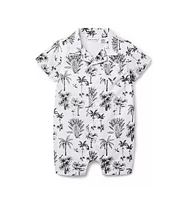 Baby Palm Toile Romper