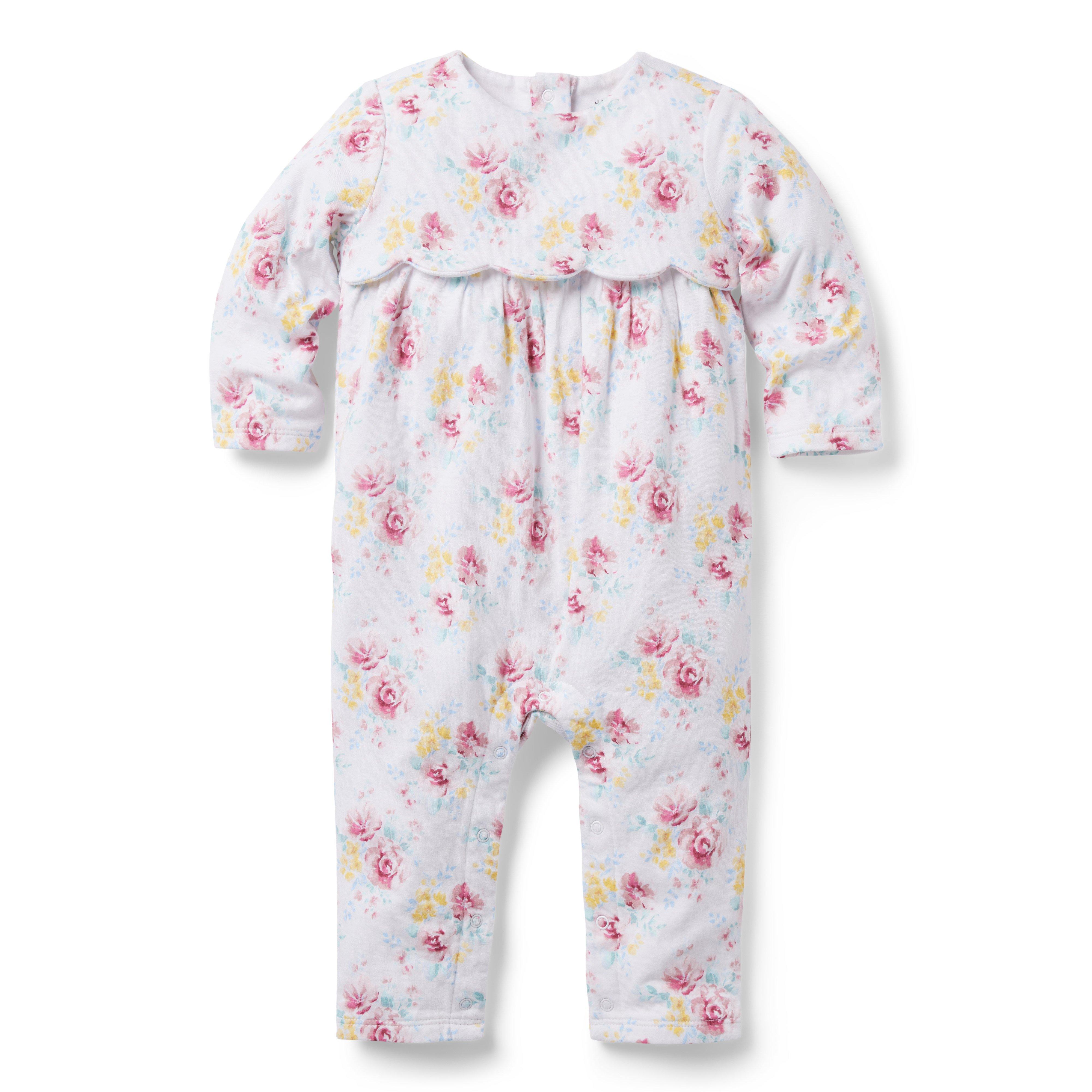 Baby Floral Scalloped Edge One-Piece image number 0