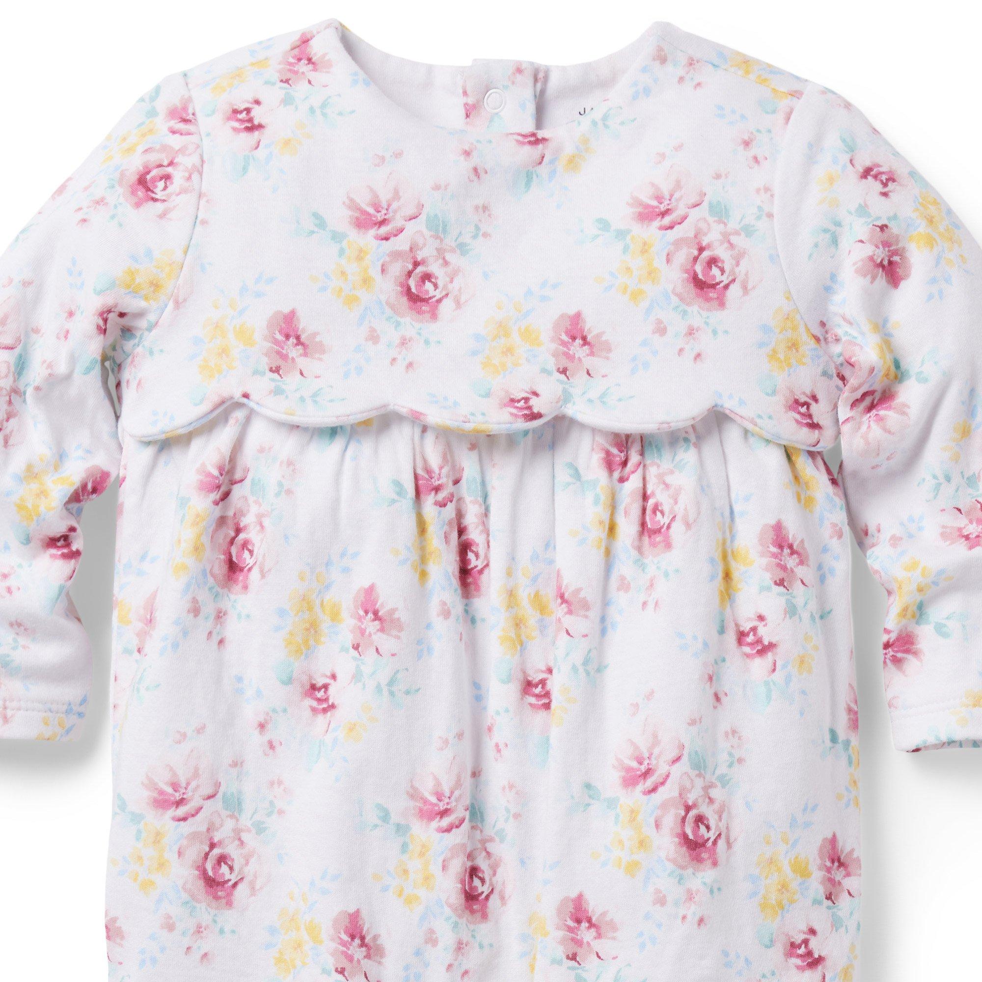 Baby Floral Scalloped Edge One-Piece image number 2