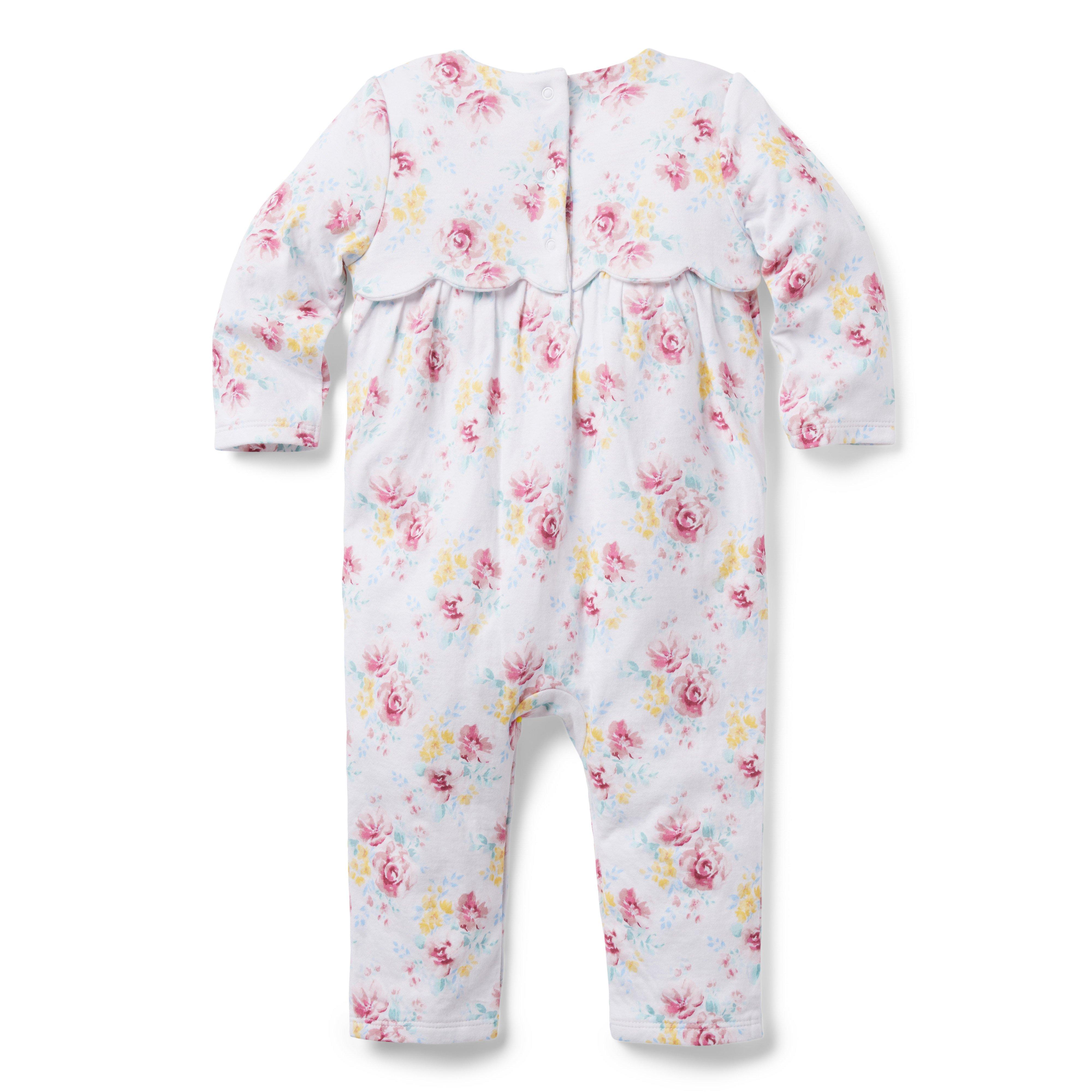 Baby Floral Scalloped Edge One-Piece image number 1