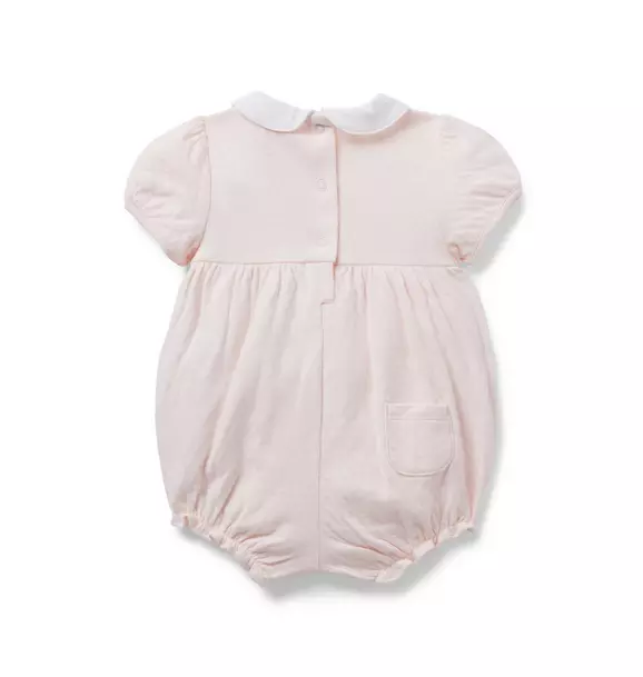 Baby Collared Smocked Romper  image number 1