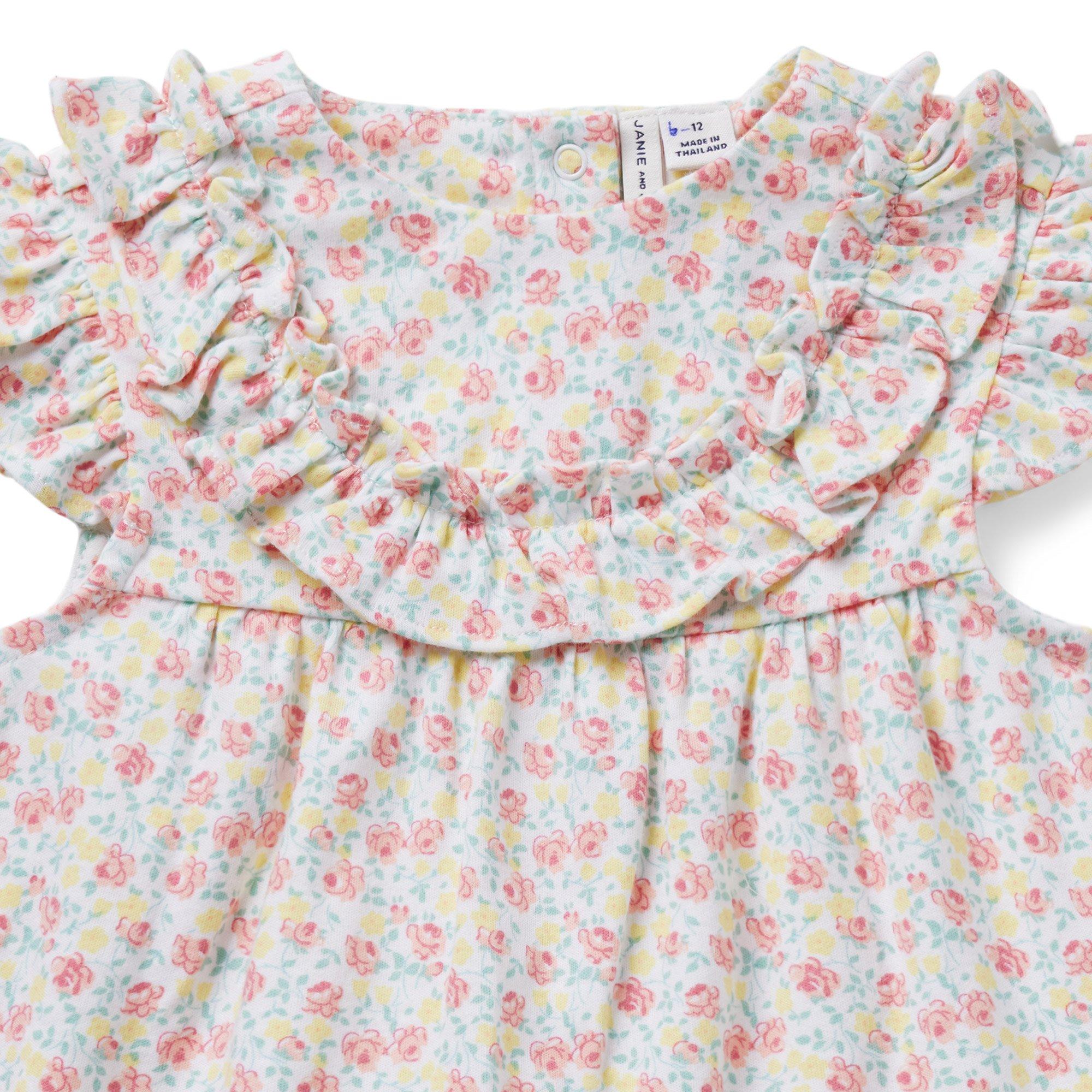 Baby Ditsy Floral Ruffle Romper image number 2