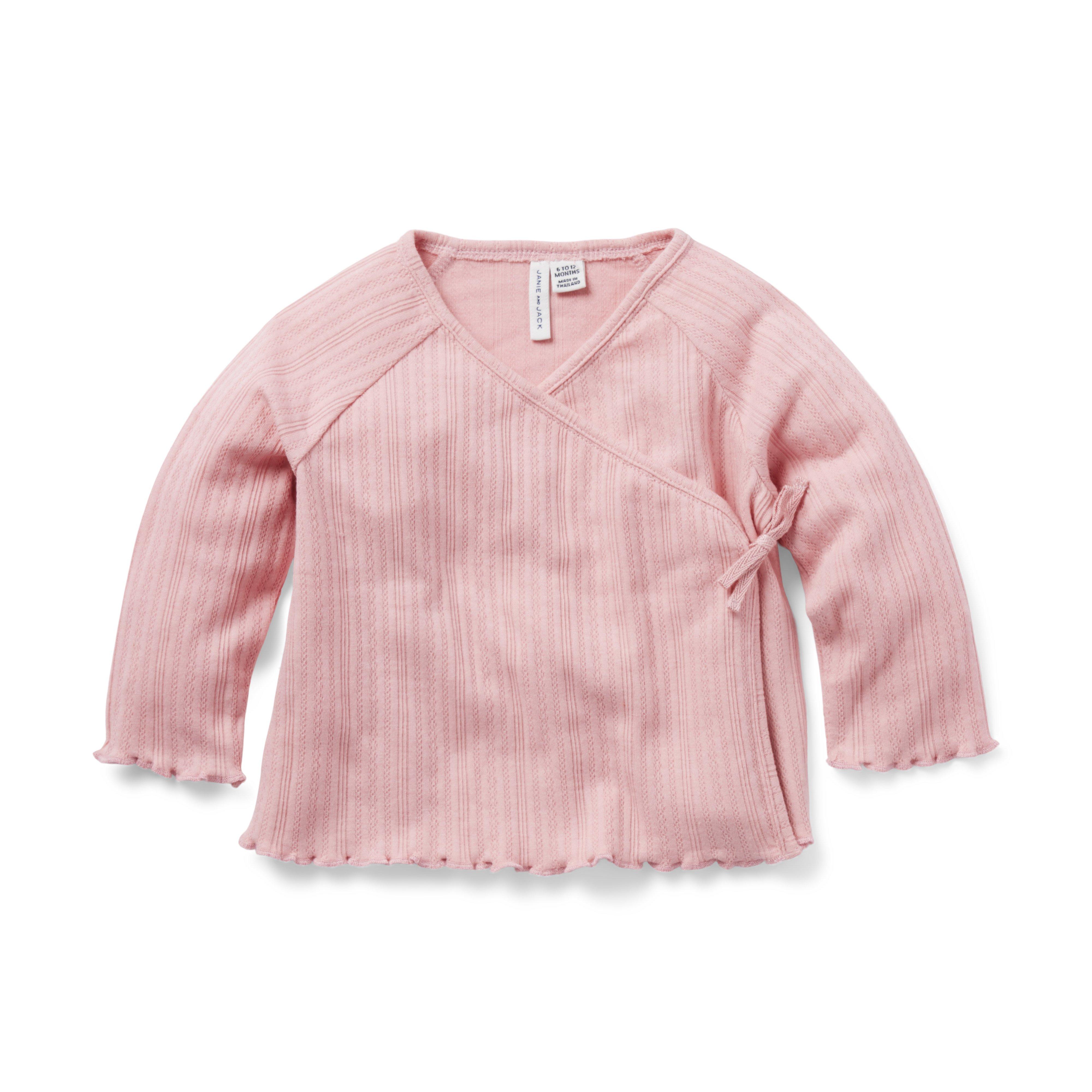 Baby Pointelle Wrap Top image number 0