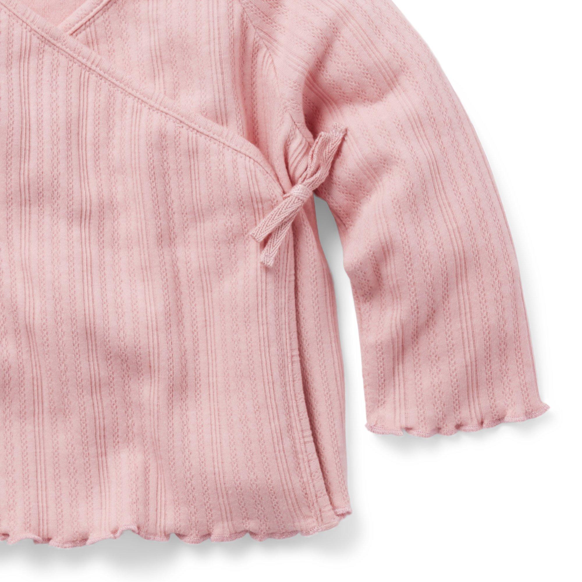 Baby Pointelle Wrap Top image number 2