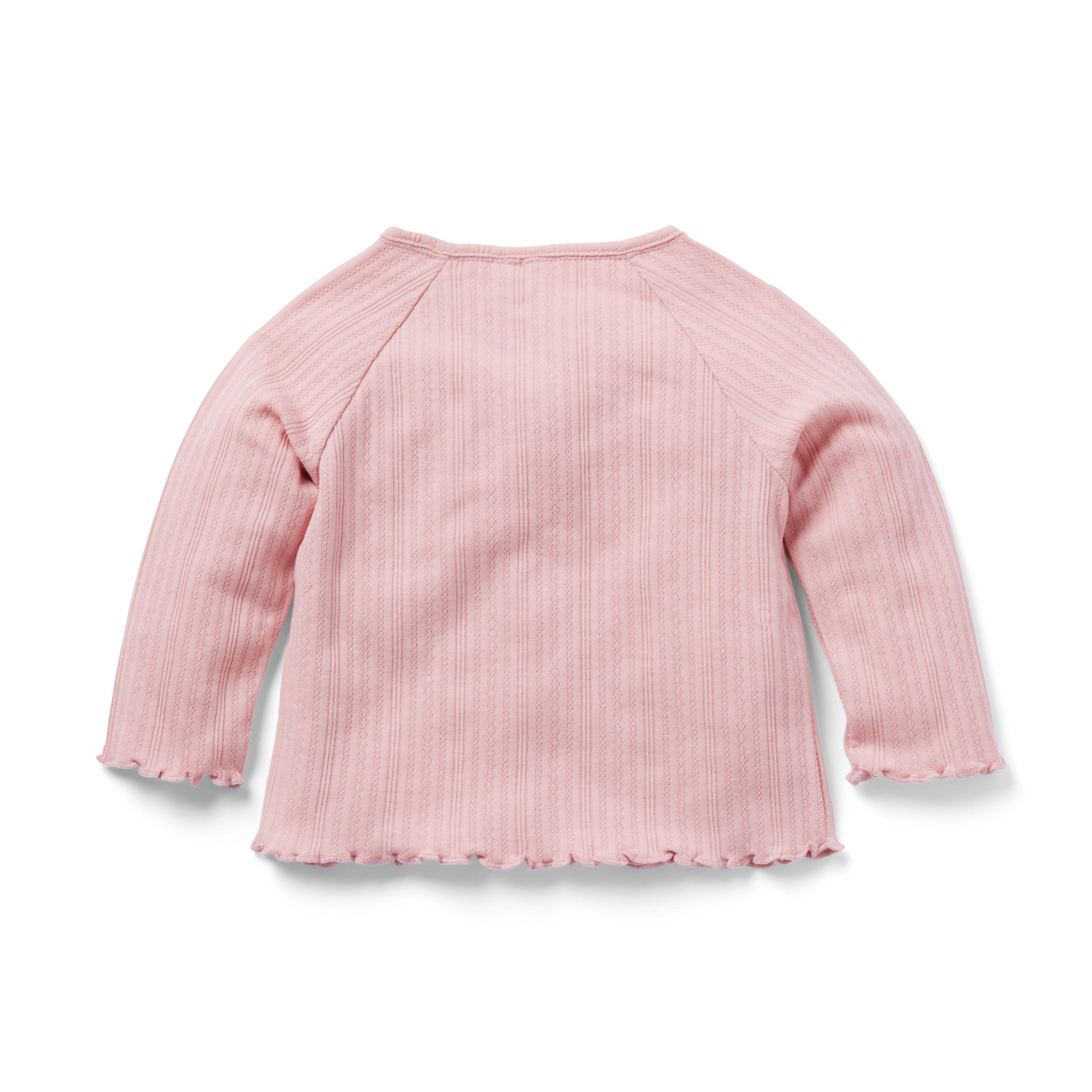 Baby Pointelle Wrap Top image number 1