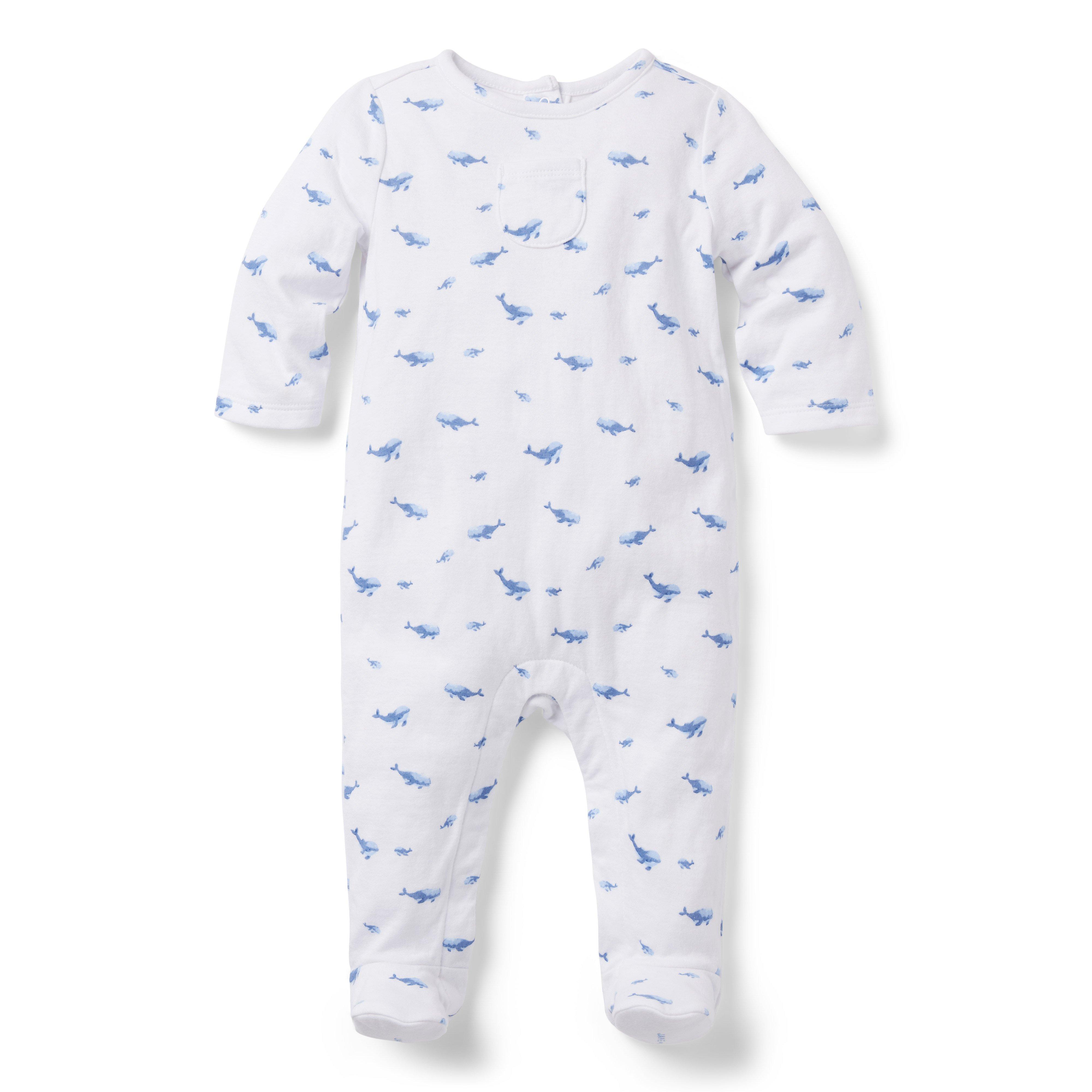 Baby Whale Footed 1-Piece image number 0