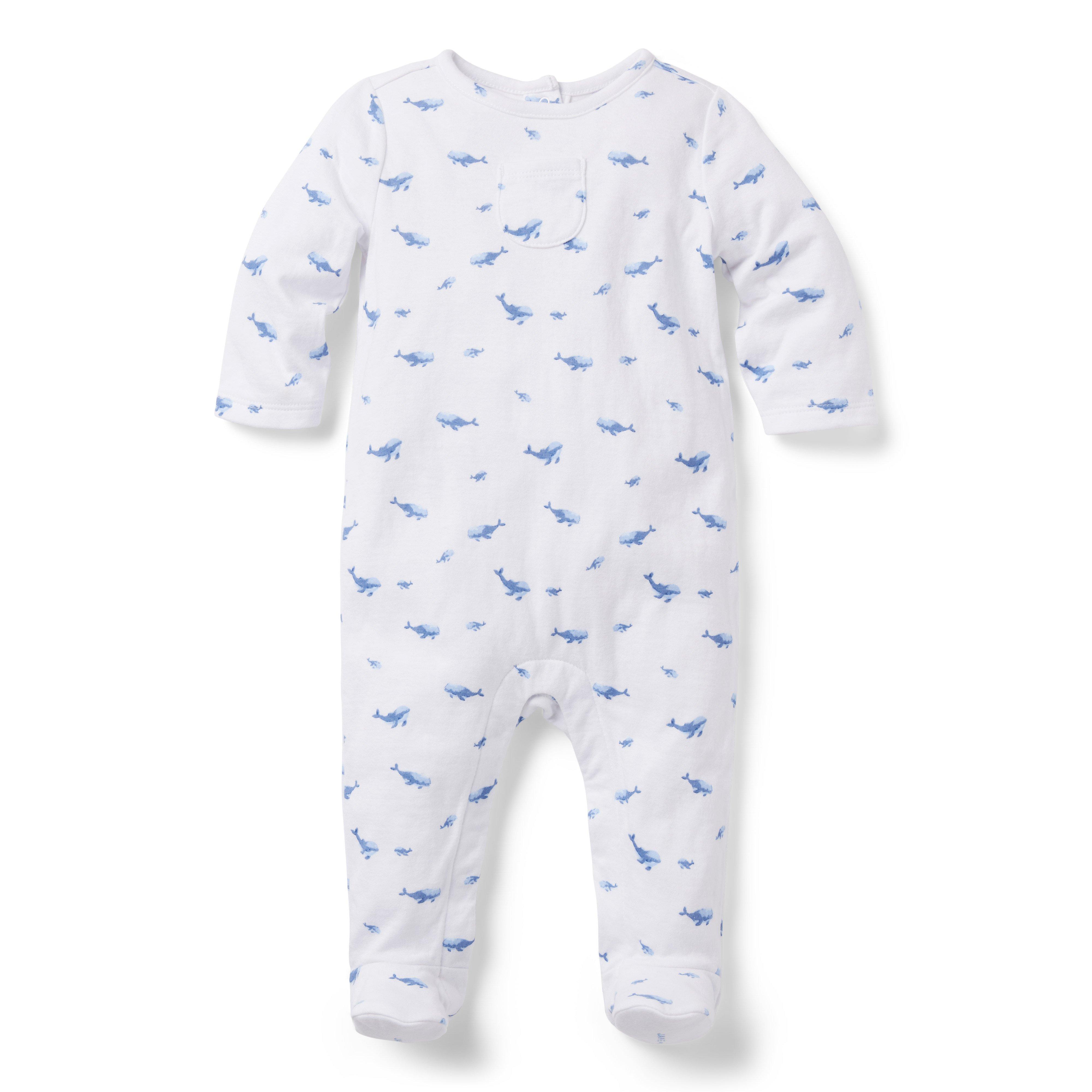 Baby Whale Footed 1-Piece