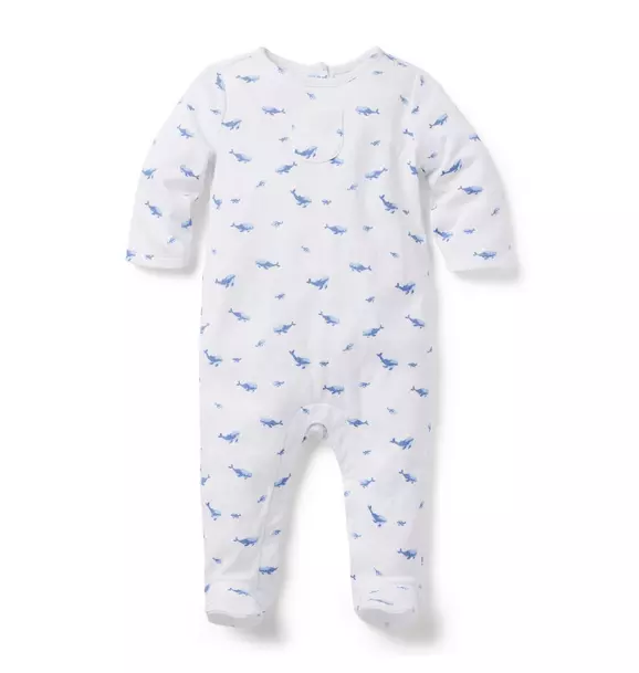 Baby Whale Footed 1-Piece