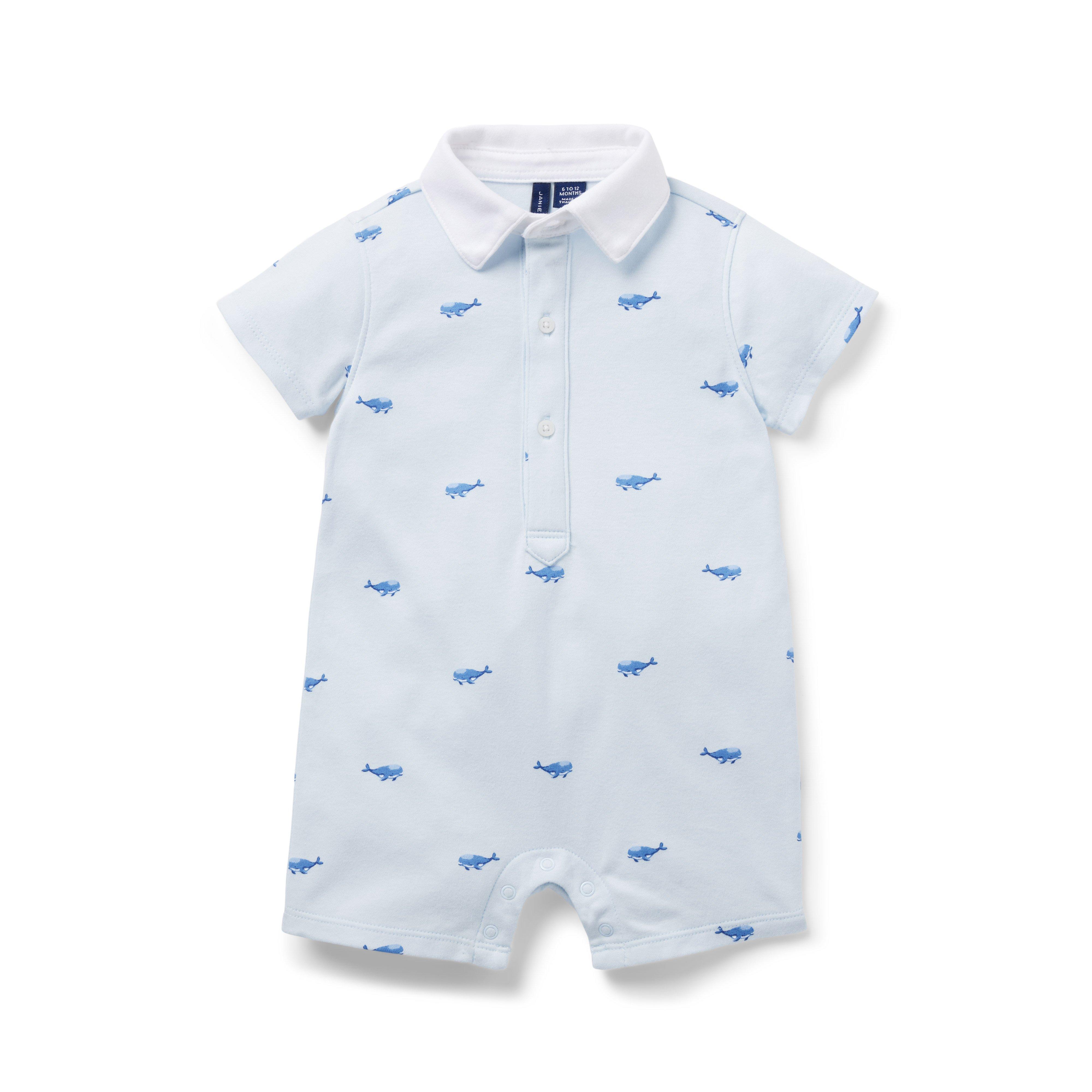 Baby Whale Polo Romper image number 0