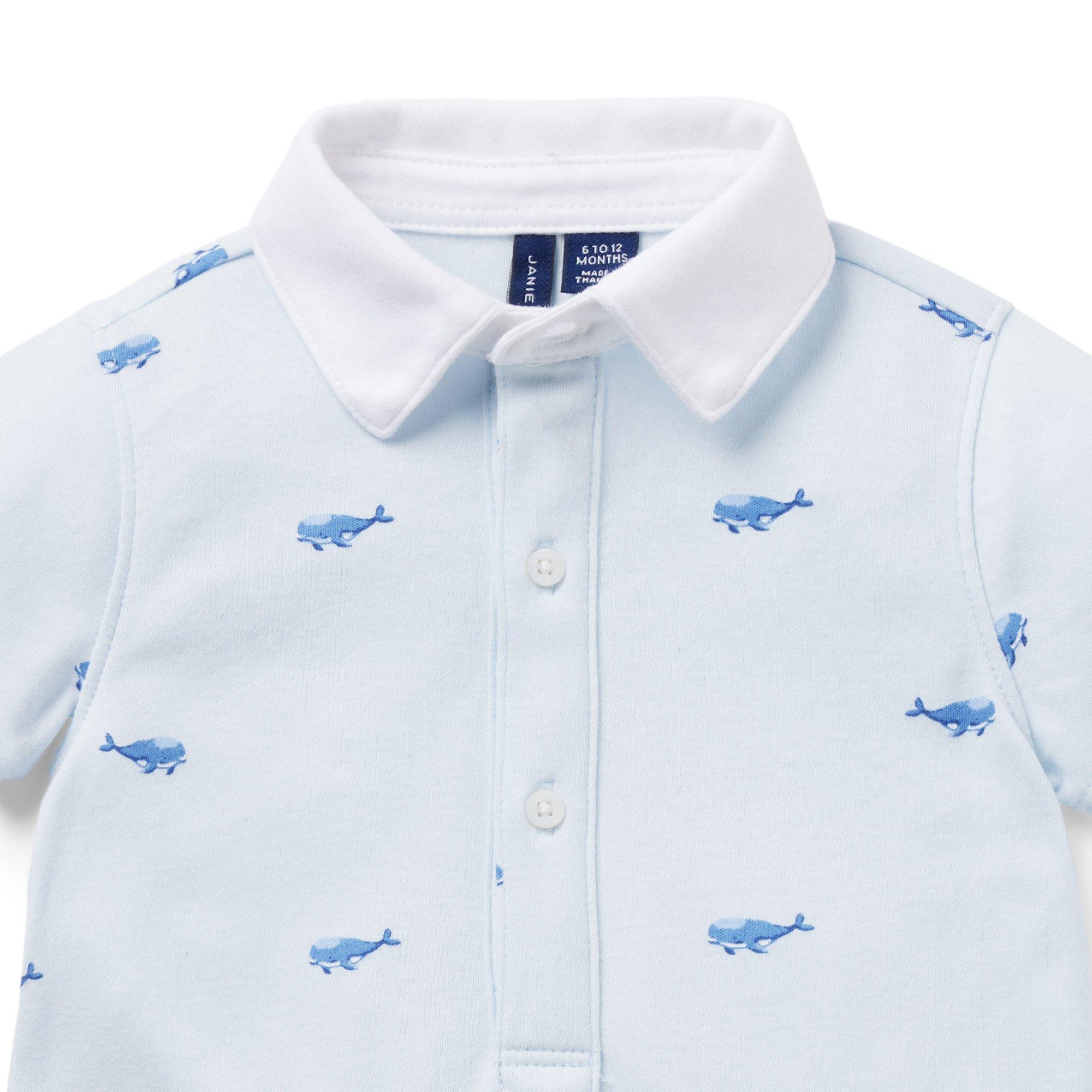 Baby Whale Polo Romper image number 2