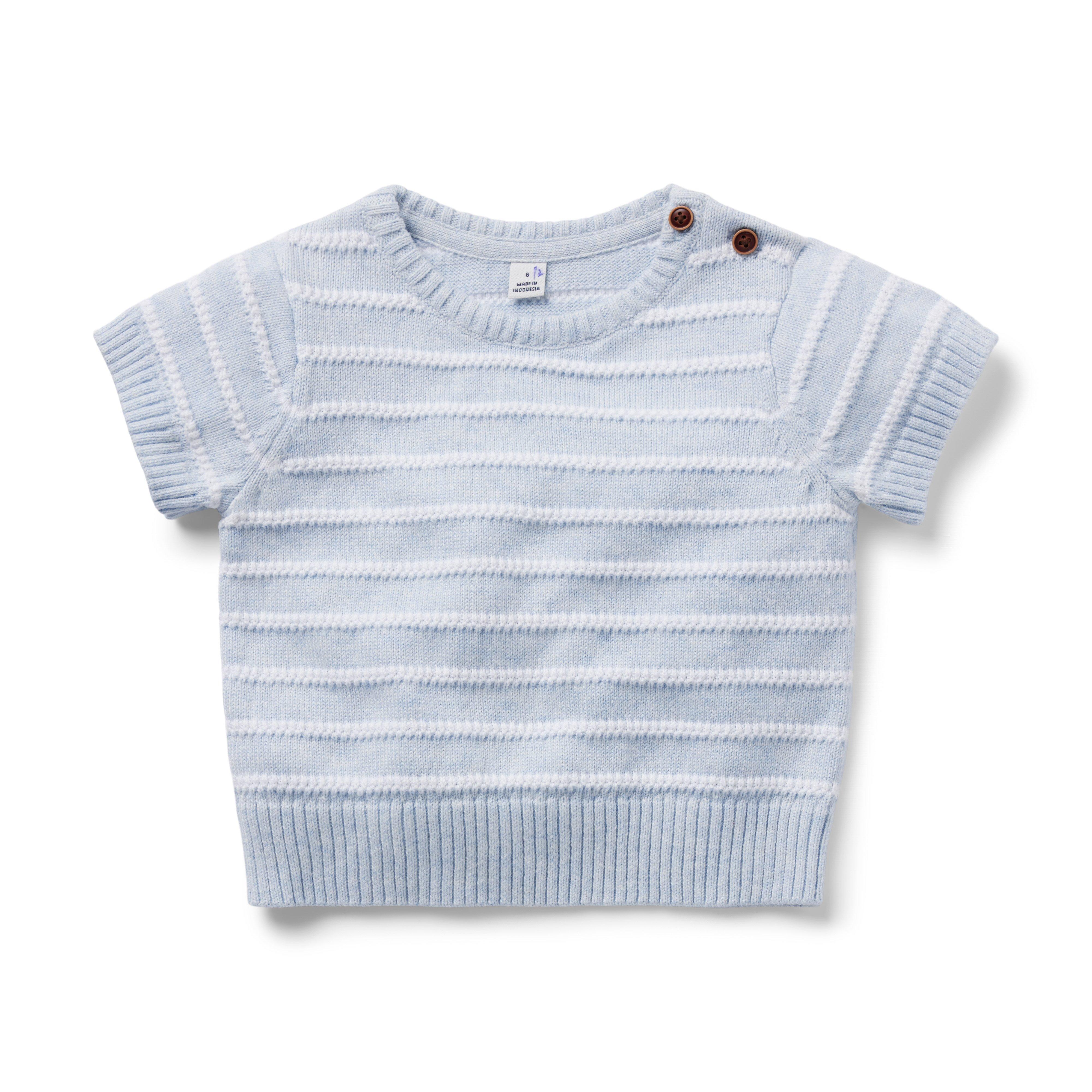 Baby Striped Short Sleeve Sweater