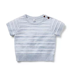 Baby Striped Short Sleeve Sweater