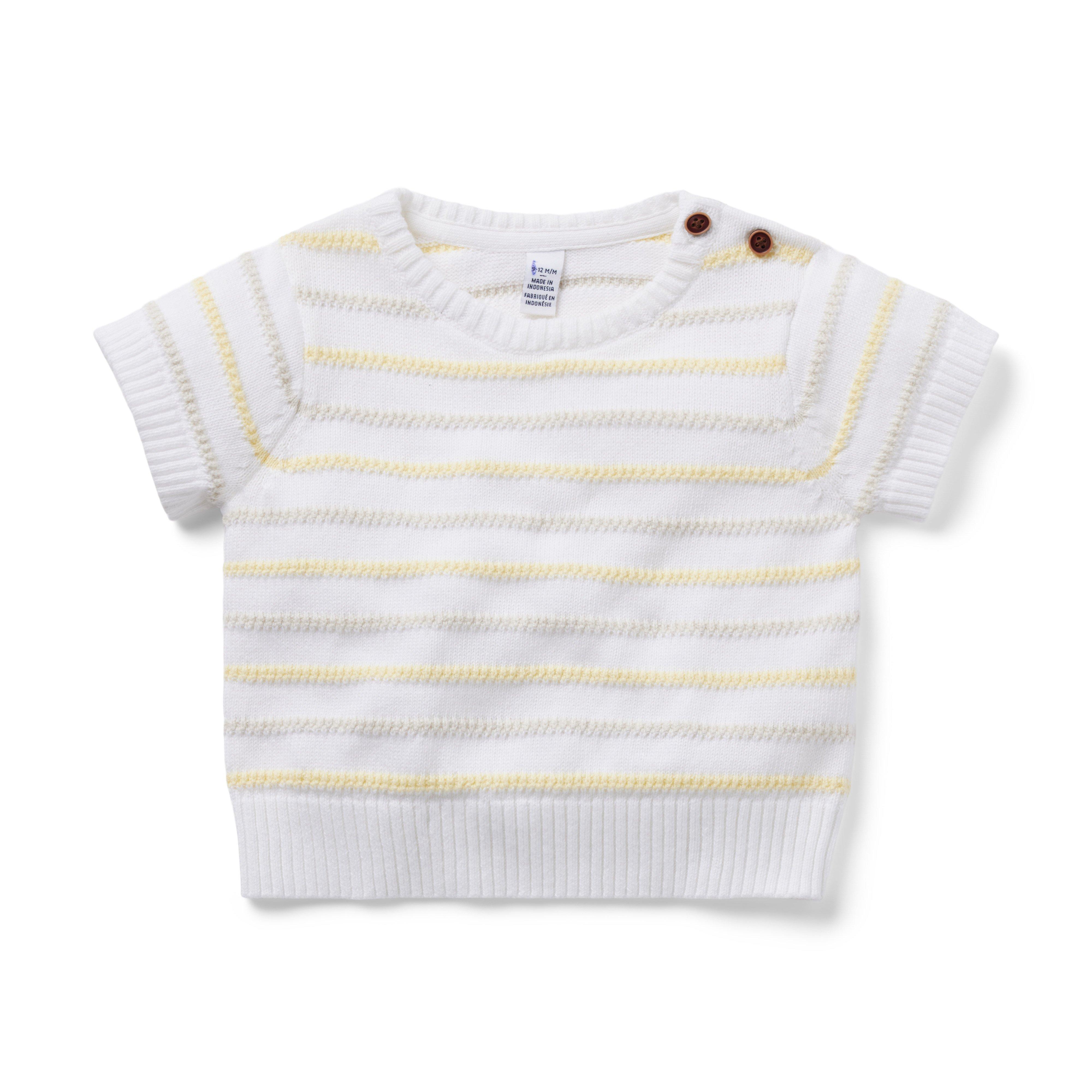 Baby Striped Short Sleeve Sweater 