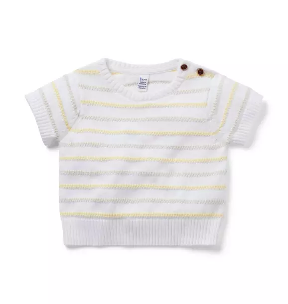 Baby Striped Short Sleeve Sweater 