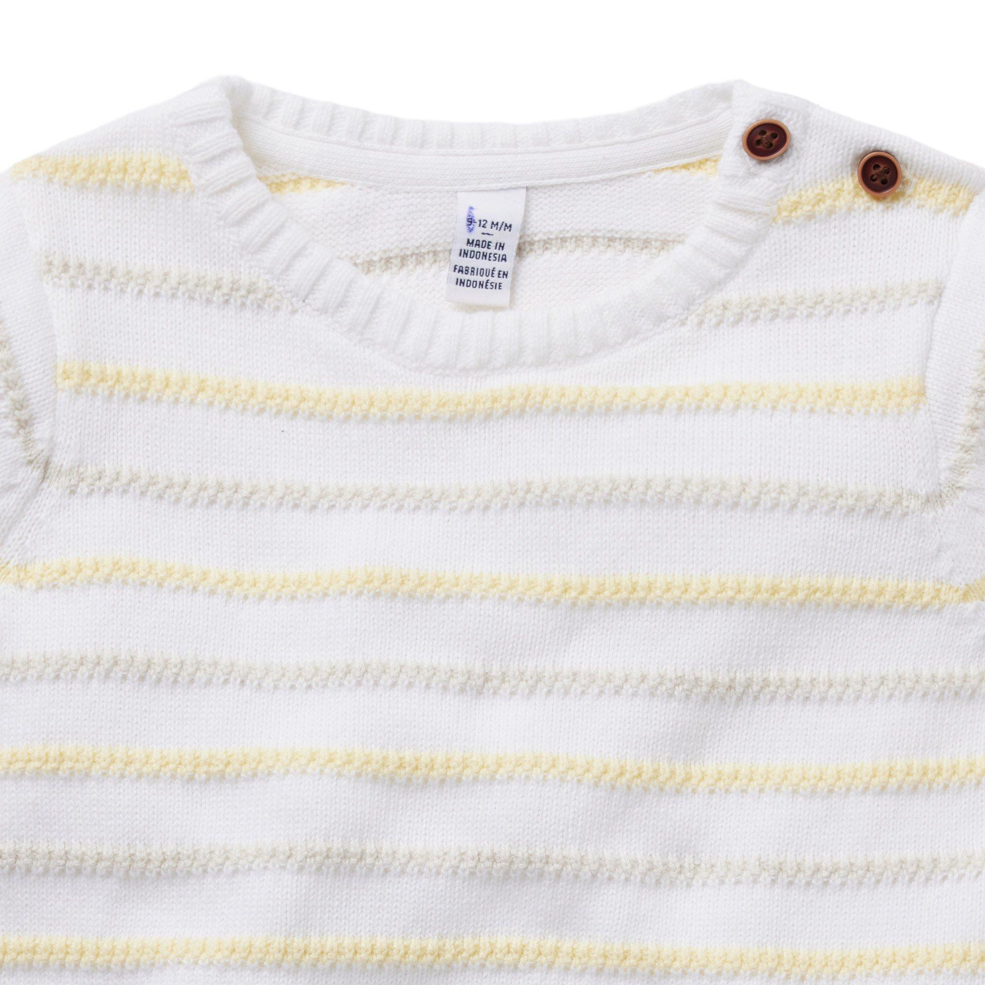 Baby Striped Short Sleeve Sweater  image number 2
