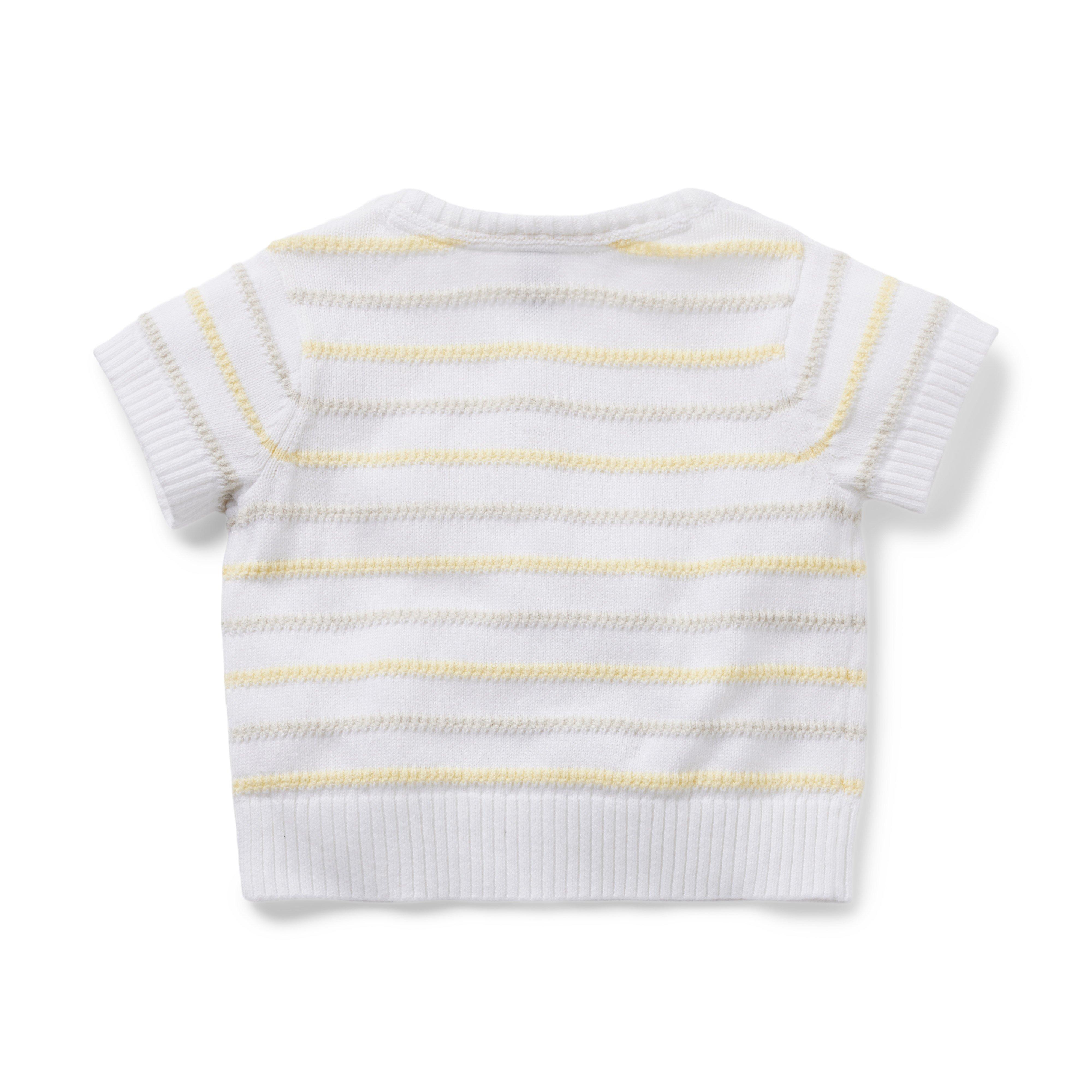 Baby Striped Short Sleeve Sweater  image number 1