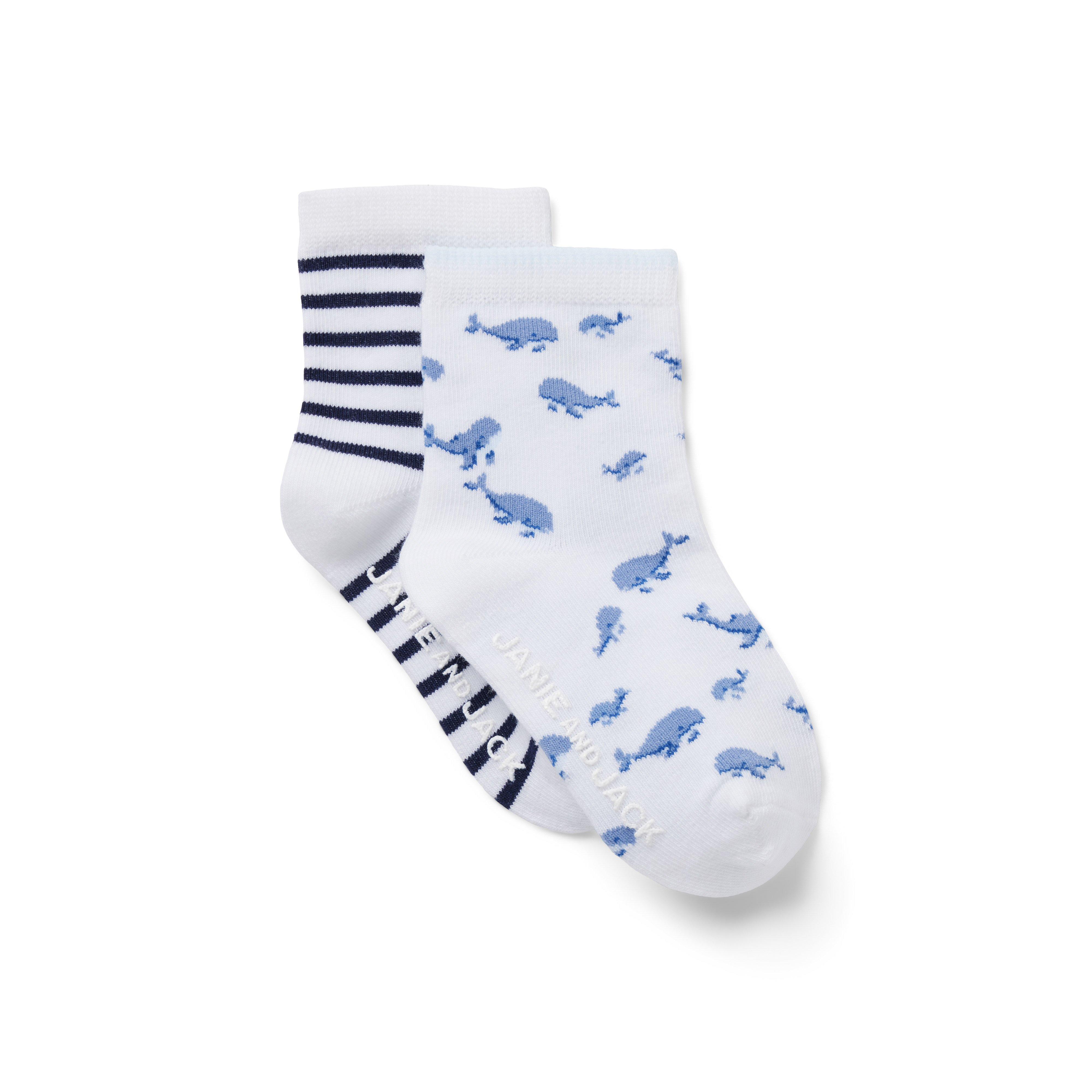 Baby Whale And Stripe Sock 2-Pack image number 0
