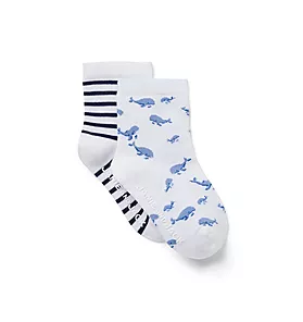 Baby Whale And Stripe Sock 2-Pack