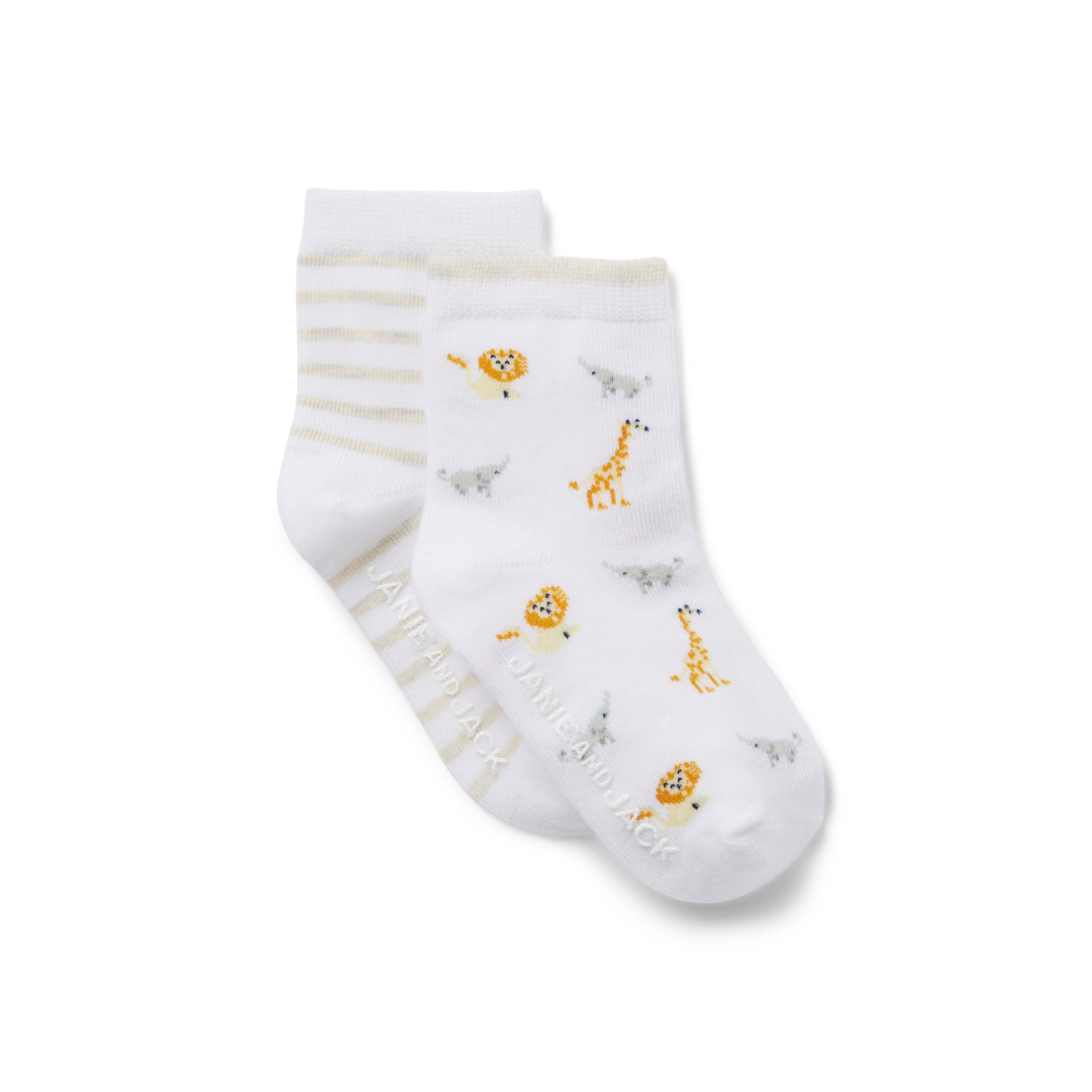 Baby Safari And Stripe Sock 2-Pack