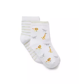 Baby Safari And Stripe Sock 2-Pack